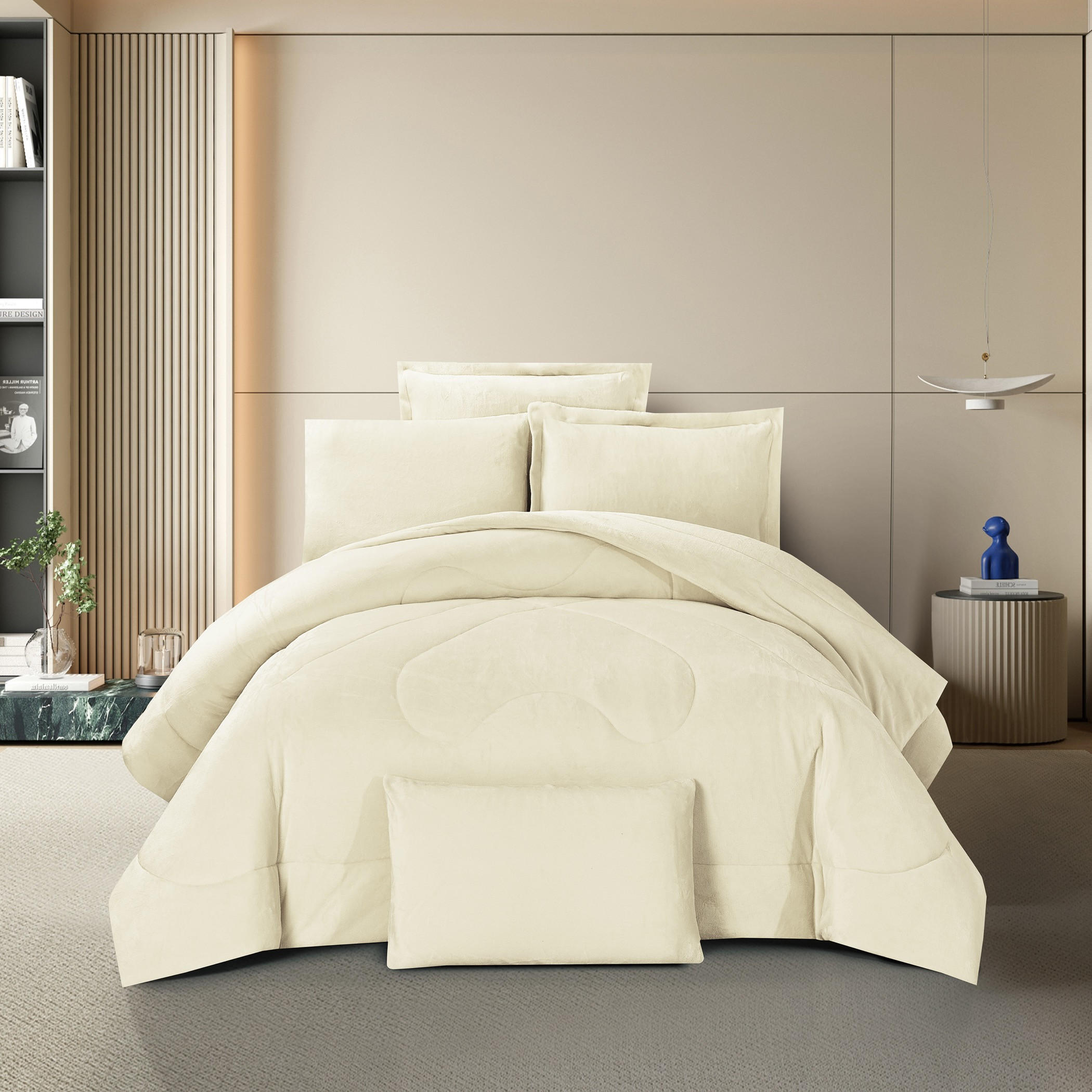 Plush Velvet Comforter Set King-household-bedding-comfortersandbedspreads-comforters-image-1