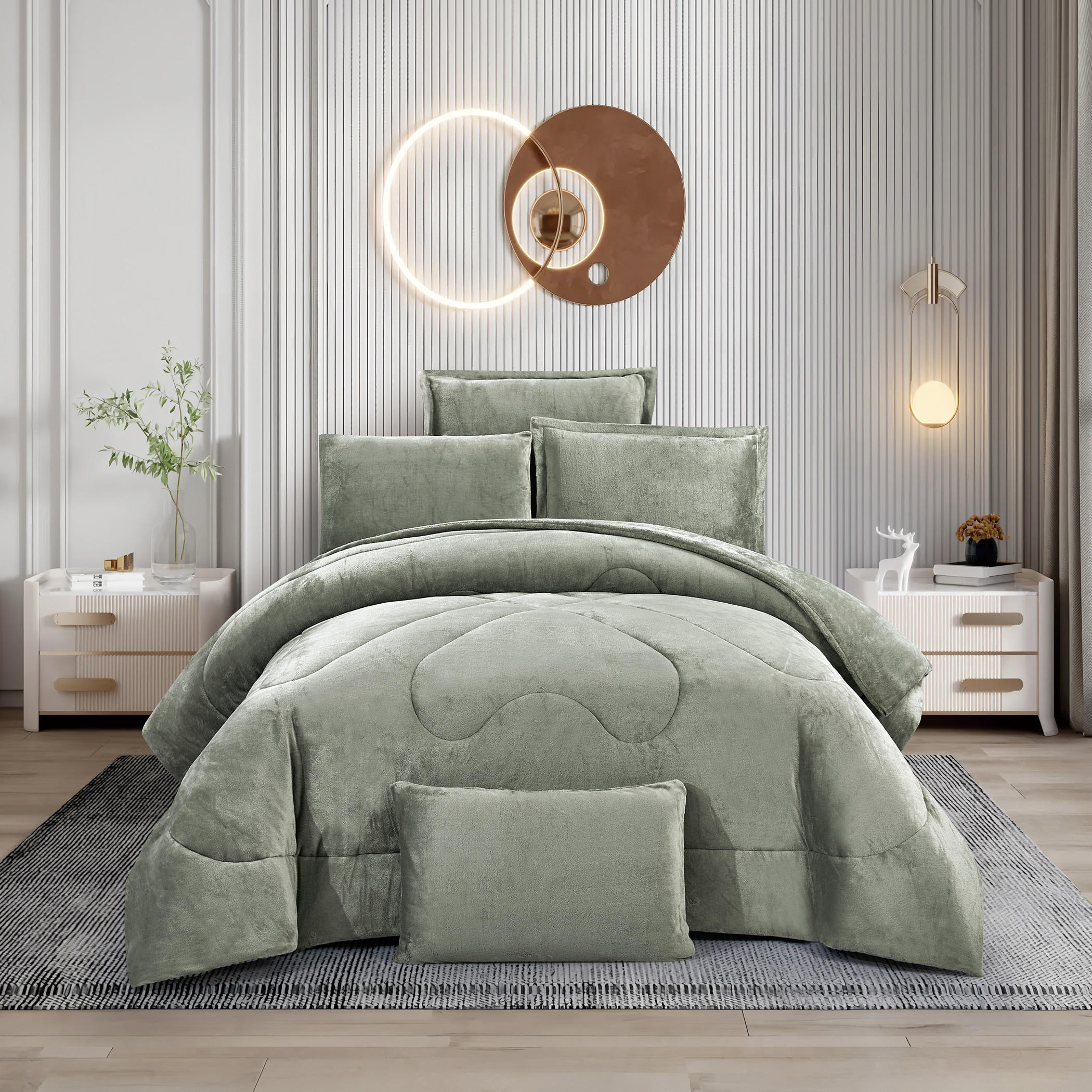 Flannel Velvet Comforter Set Twin-household-bedding-comfortersandbedspreads-comforters-image-1