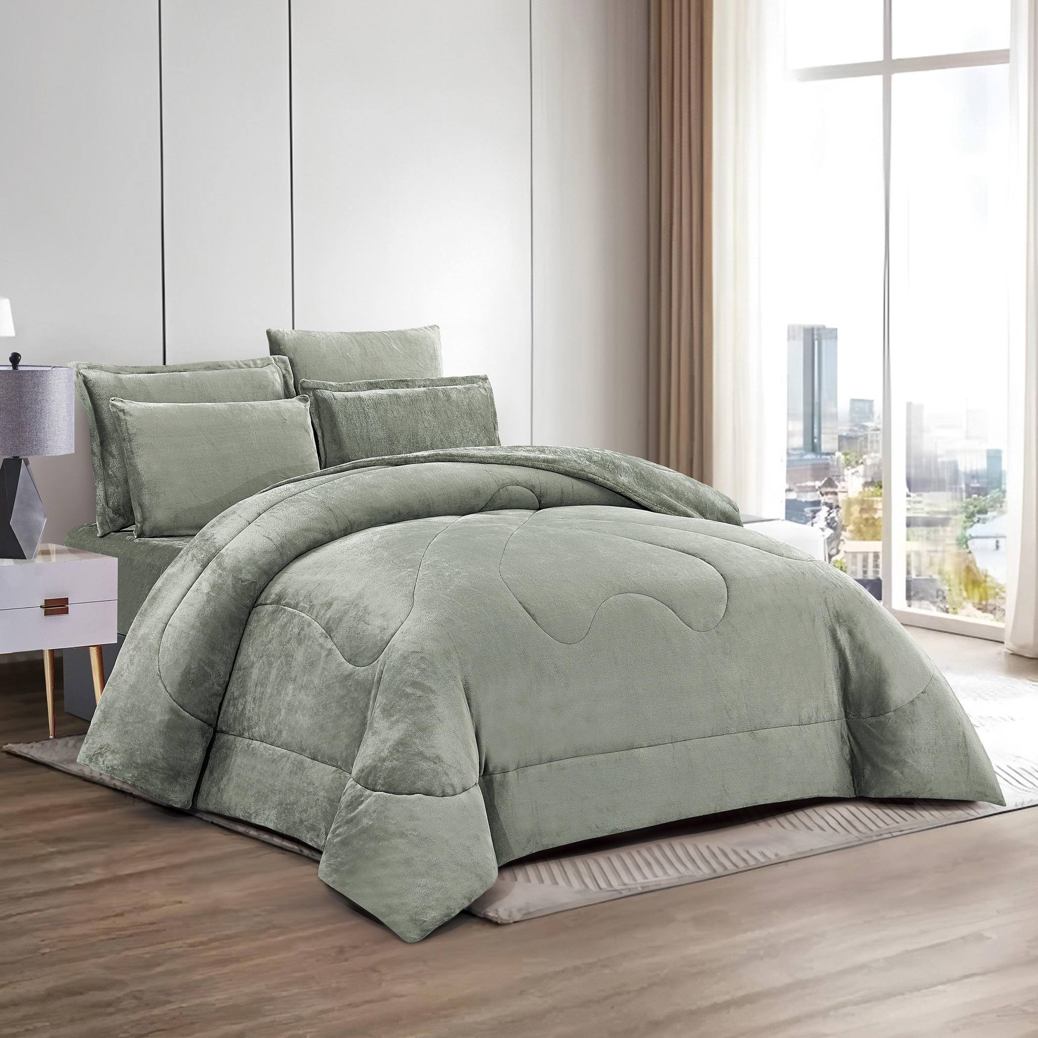 Flannel Velvet Comforter Set Twin-household-bedding-comfortersandbedspreads-comforters-image-2