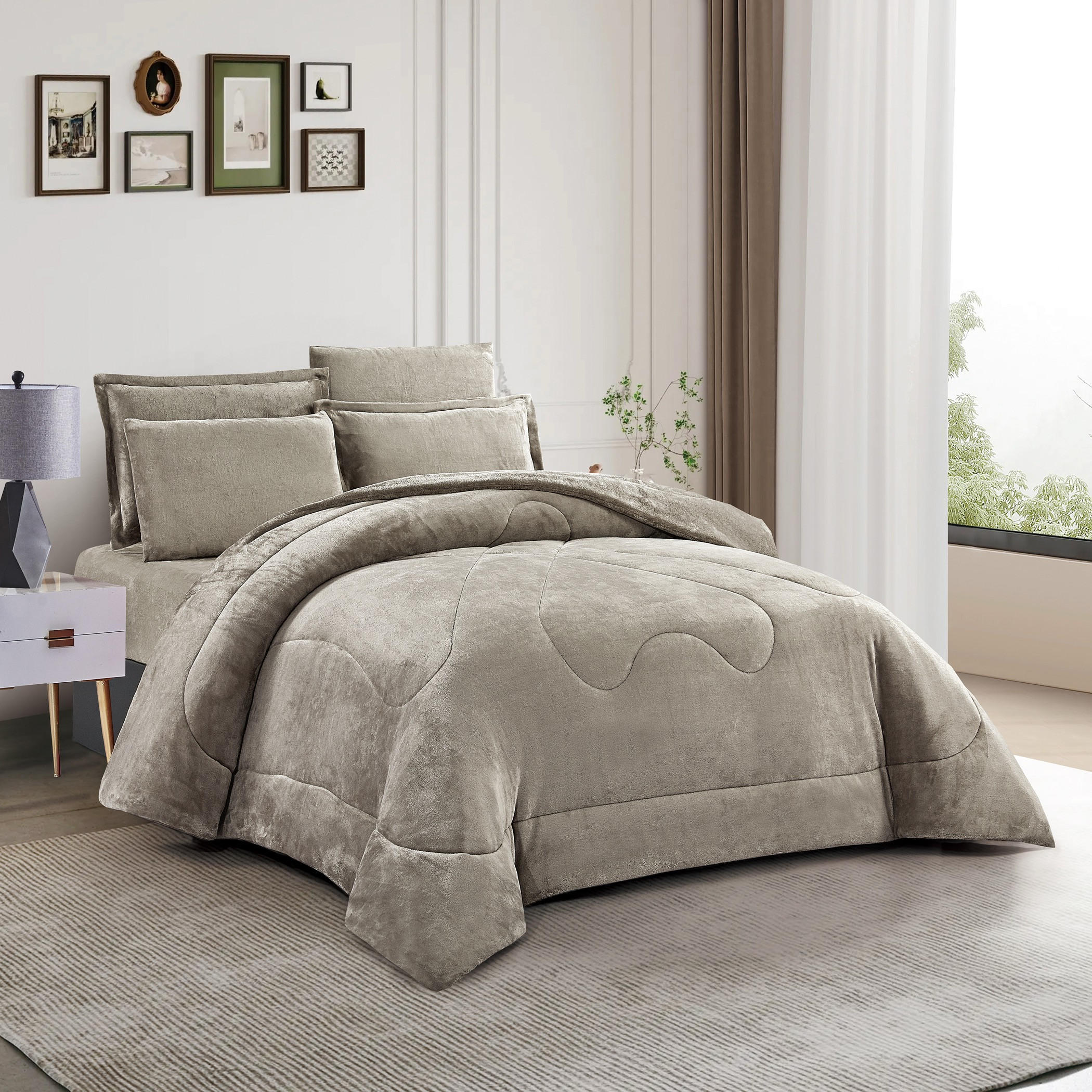 Plush Velvet Comforter Set-household-bedding-comfortersandbedspreads-comforters-image-2