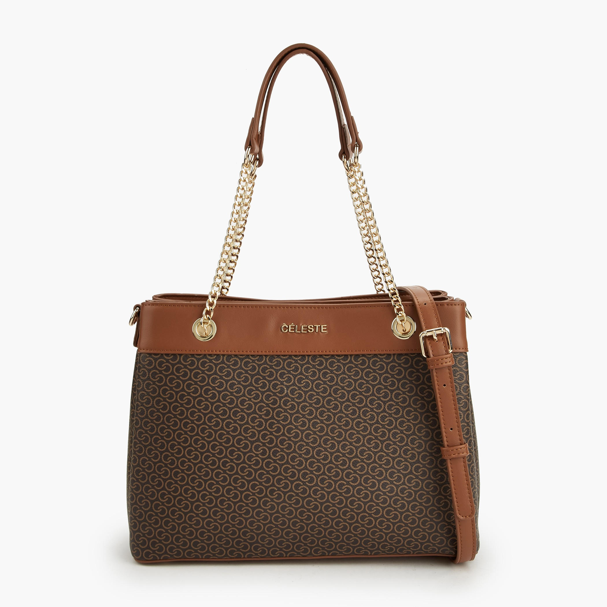 شنطة توتي بطبعات مونوجرام مع حزام قابل للفصل من سيليست-women-bagsandwallets-handbags-image-7