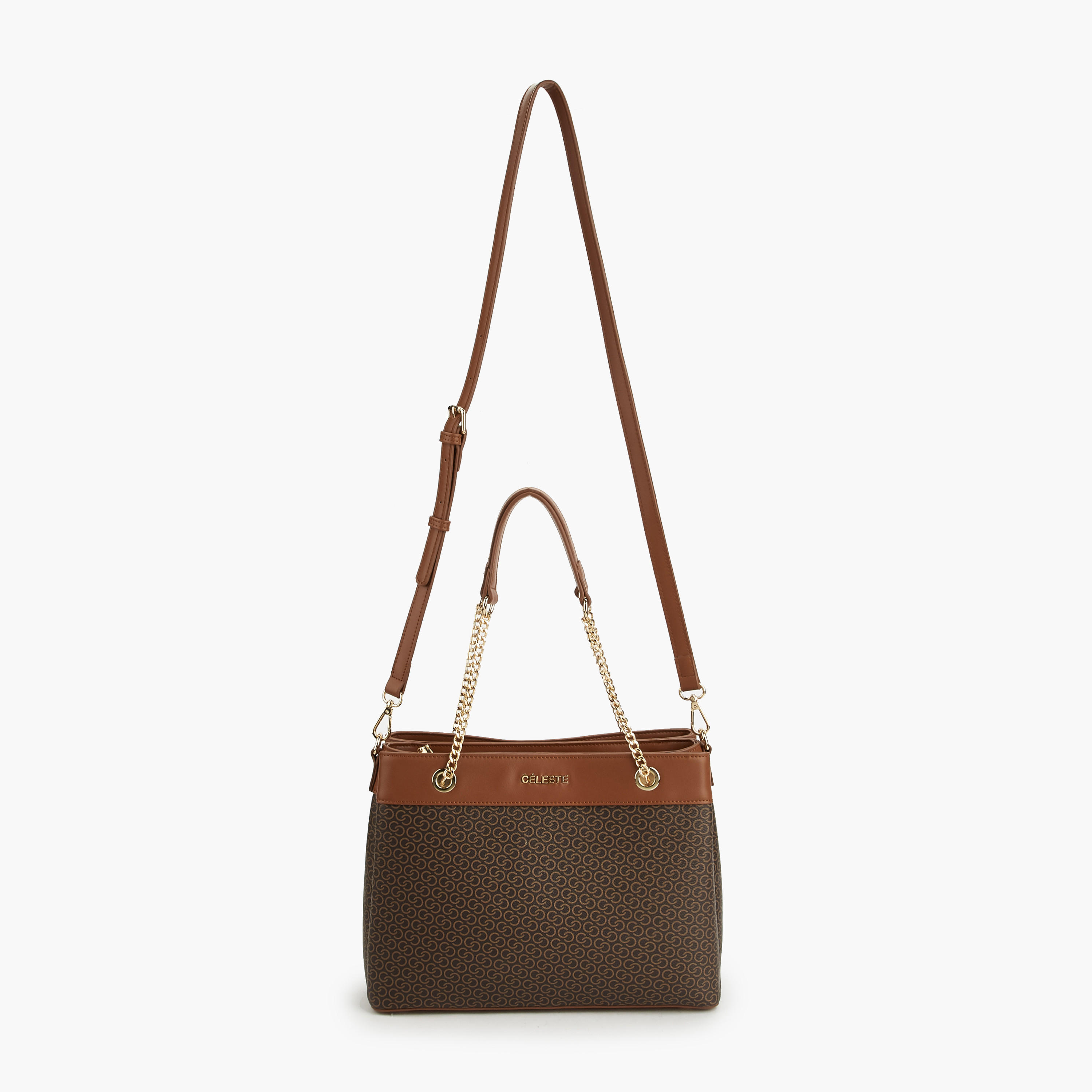 شنطة توتي بطبعات مونوجرام مع حزام قابل للفصل من سيليست-women-bagsandwallets-handbags-image-6