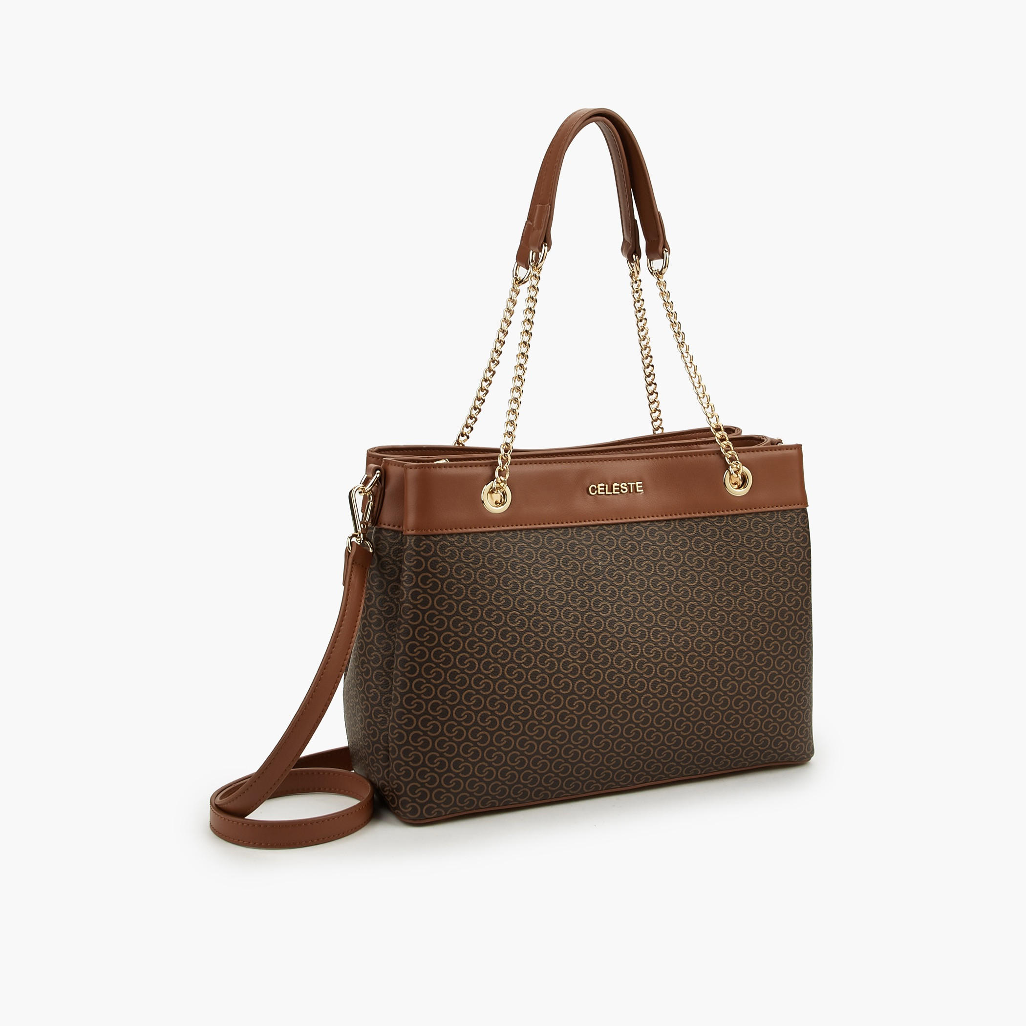 شنطة توتي بطبعات مونوجرام مع حزام قابل للفصل من سيليست-women-bagsandwallets-handbags-image-5