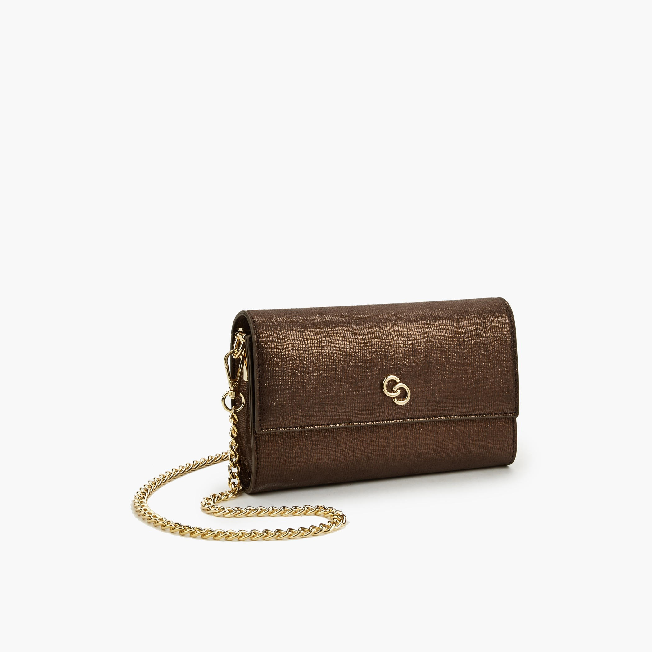 Celeste Metallic Clutch with Chain Strap-women-bagsandwallets-handbags-image-4