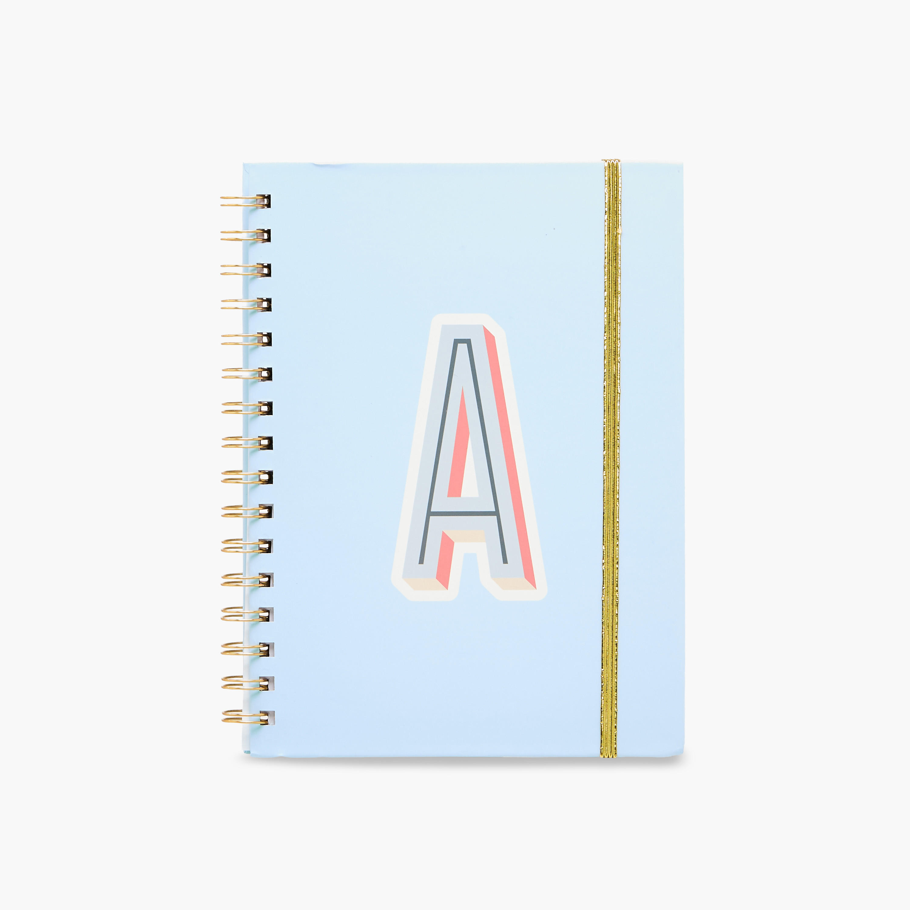 Initial A Print Notebook with Spiral Binding - 80 Pages-school-stationery-notebooks-image-2