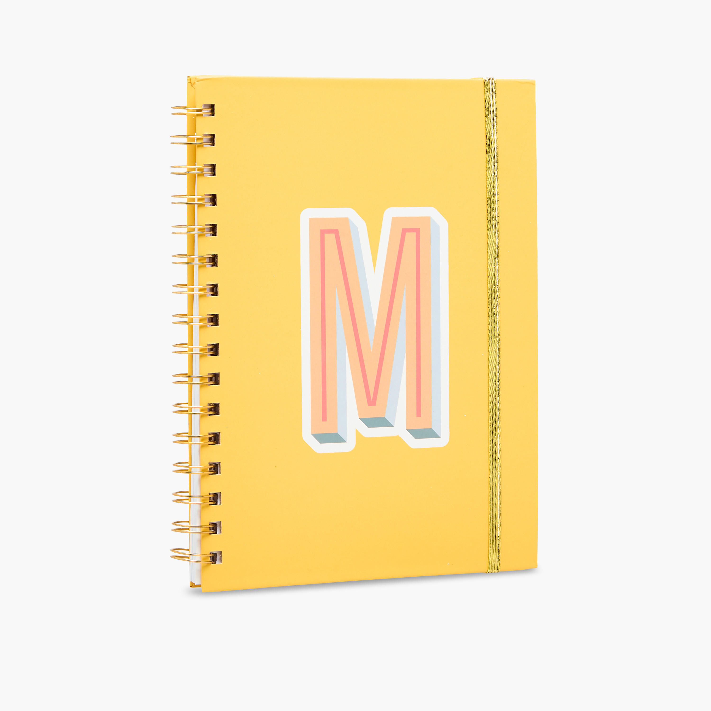 Initial M Print Notebook with Spiral Binding - 80 Pages-school-stationery-notebooks-image-2