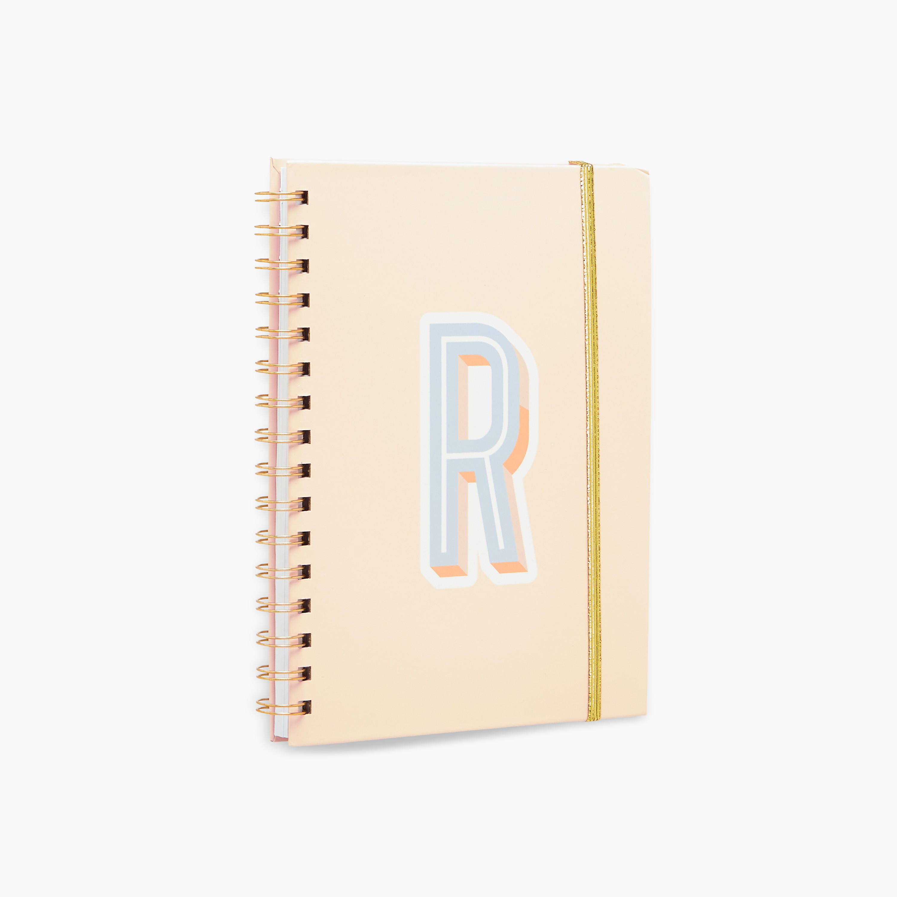 R Initial Print Notebook with Spiral Binding - 80 Pages-school-stationery-notebooks-image-2