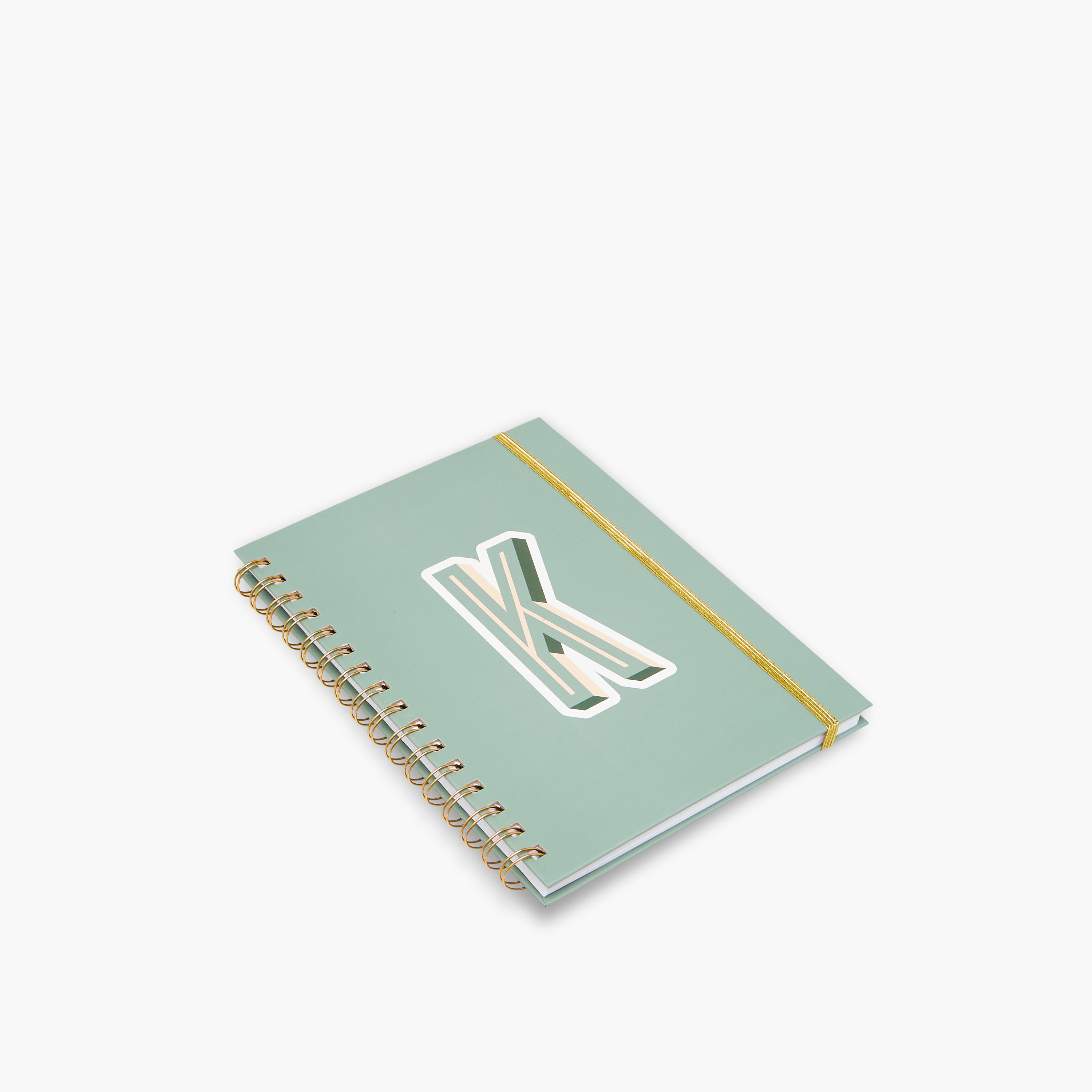 K Initial Print Notebook with Spiral Binding - 80 Pages-school-stationery-notebooks-image-3