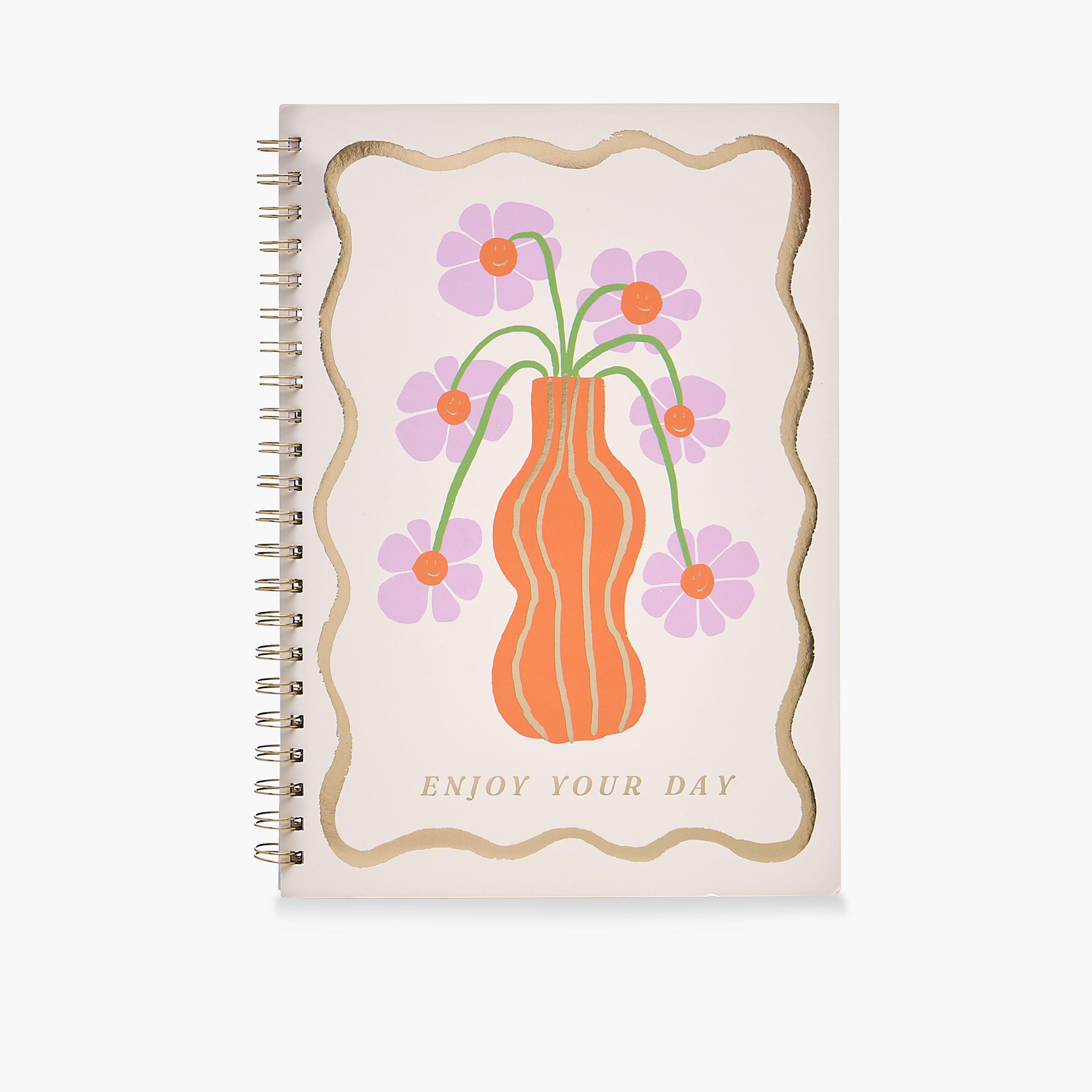 Vase Print A4 Notebook with Spiral Binding - 60 Pages-school-stationery-notebooks-image-1