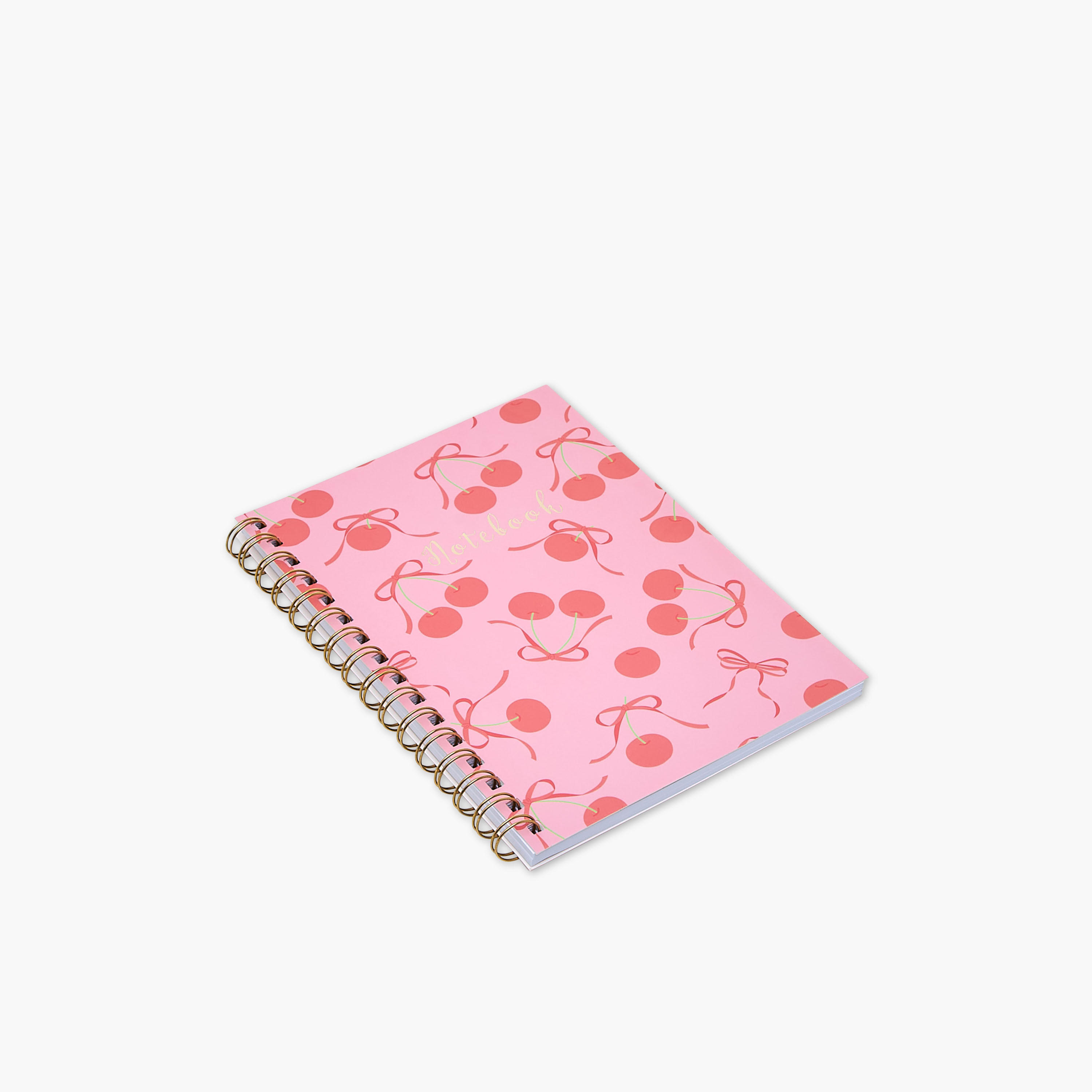 Cherry Print A5 Notebook with Spiral Binding - 60 Pages-school-stationery-notebooks-image-2