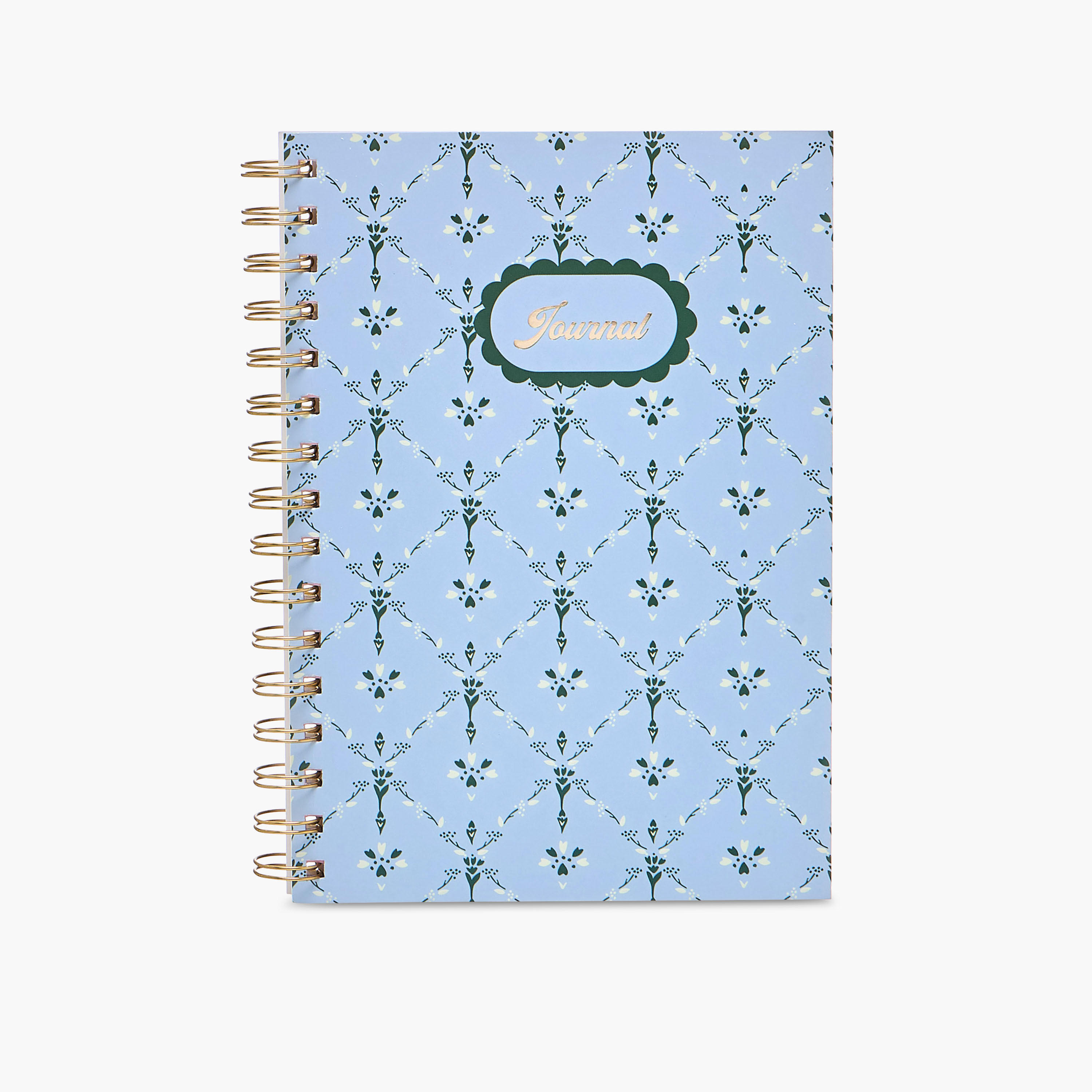 Pattern Print A5 Notebook with Spiral Binding - 60 Pages-school-stationery-notebooks-image-1