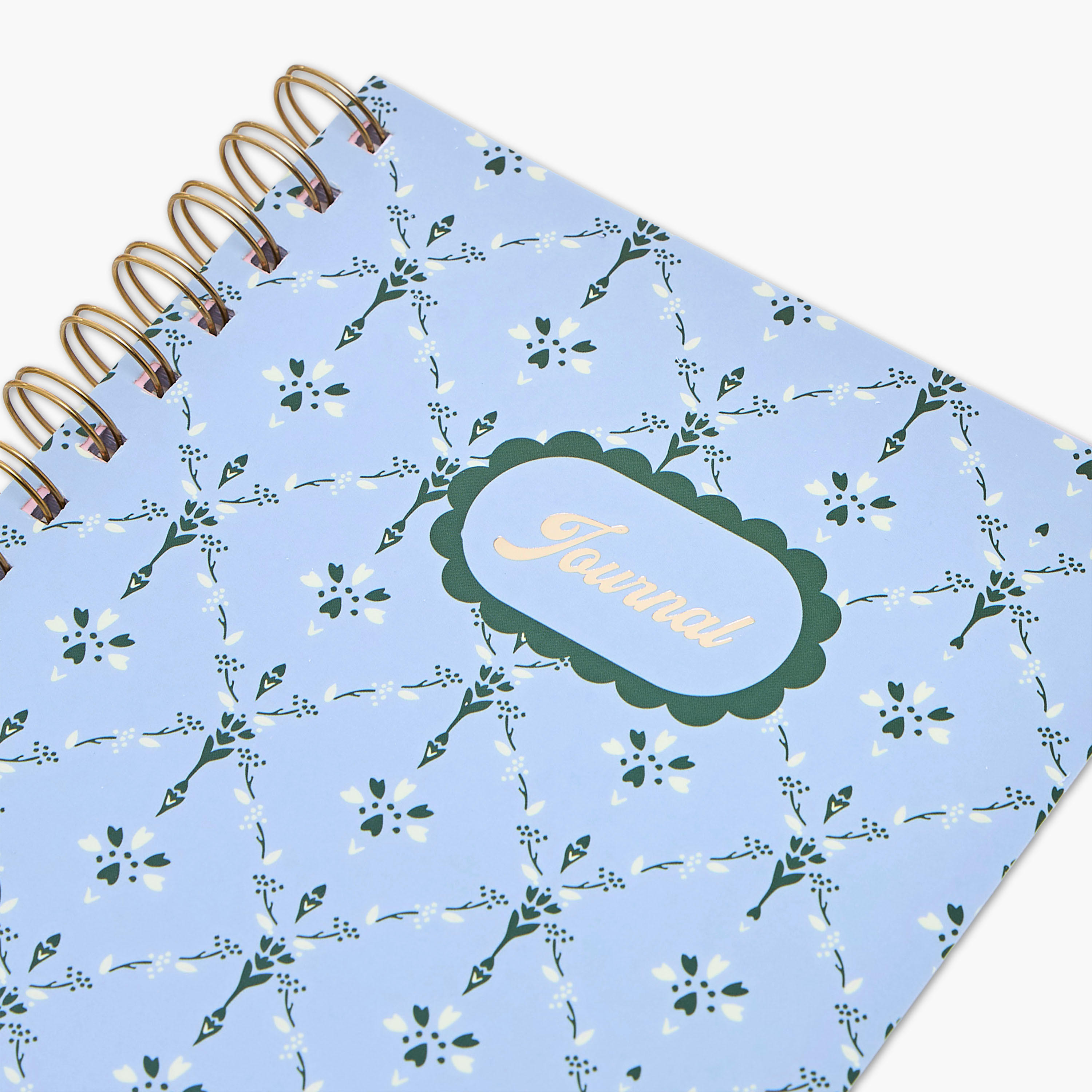 Pattern Print A5 Notebook with Spiral Binding - 60 Pages-school-stationery-notebooks-image-3