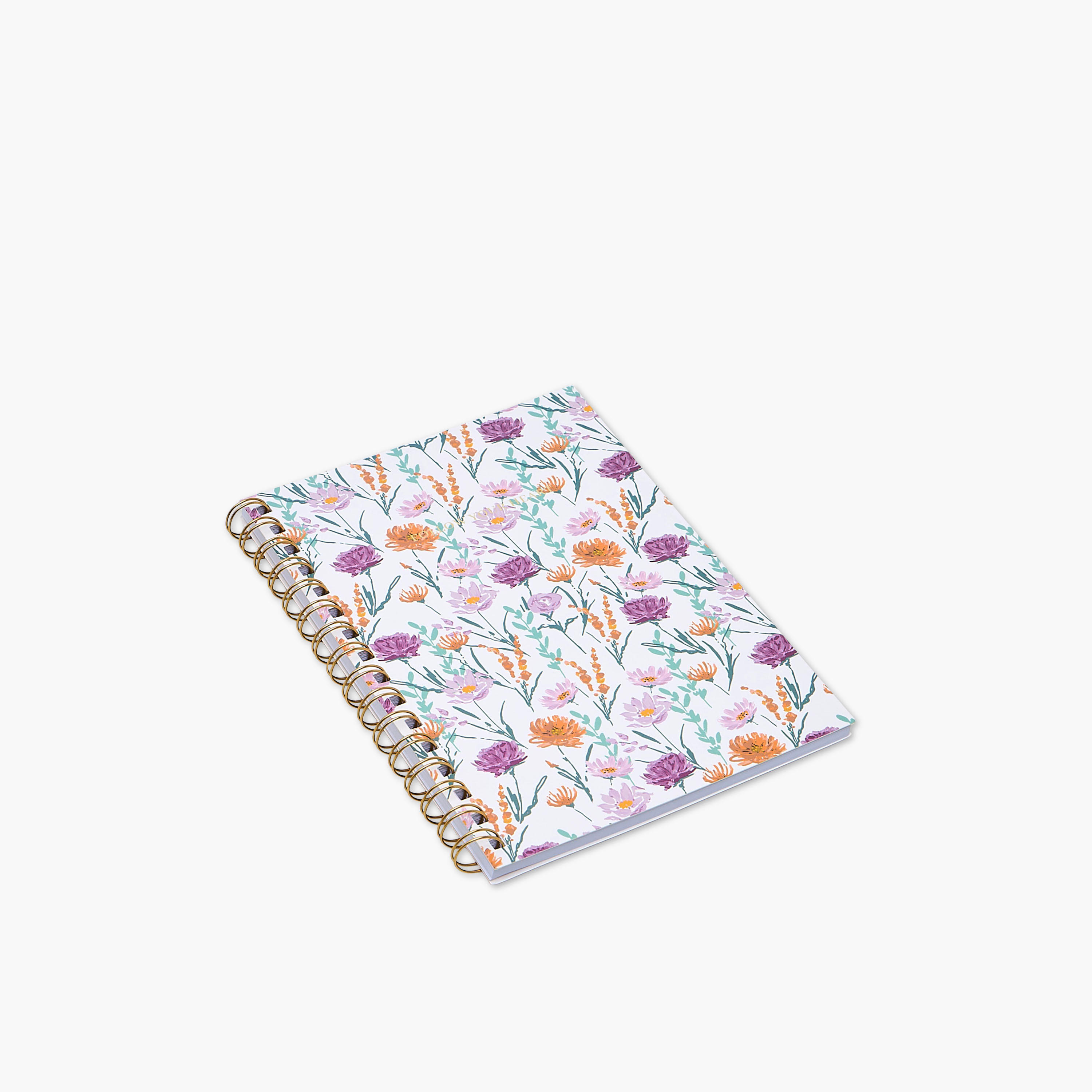 Floral Print A5 Notebook with Spiral Binding - 60 Pages-school-stationery-notebooks-image-2