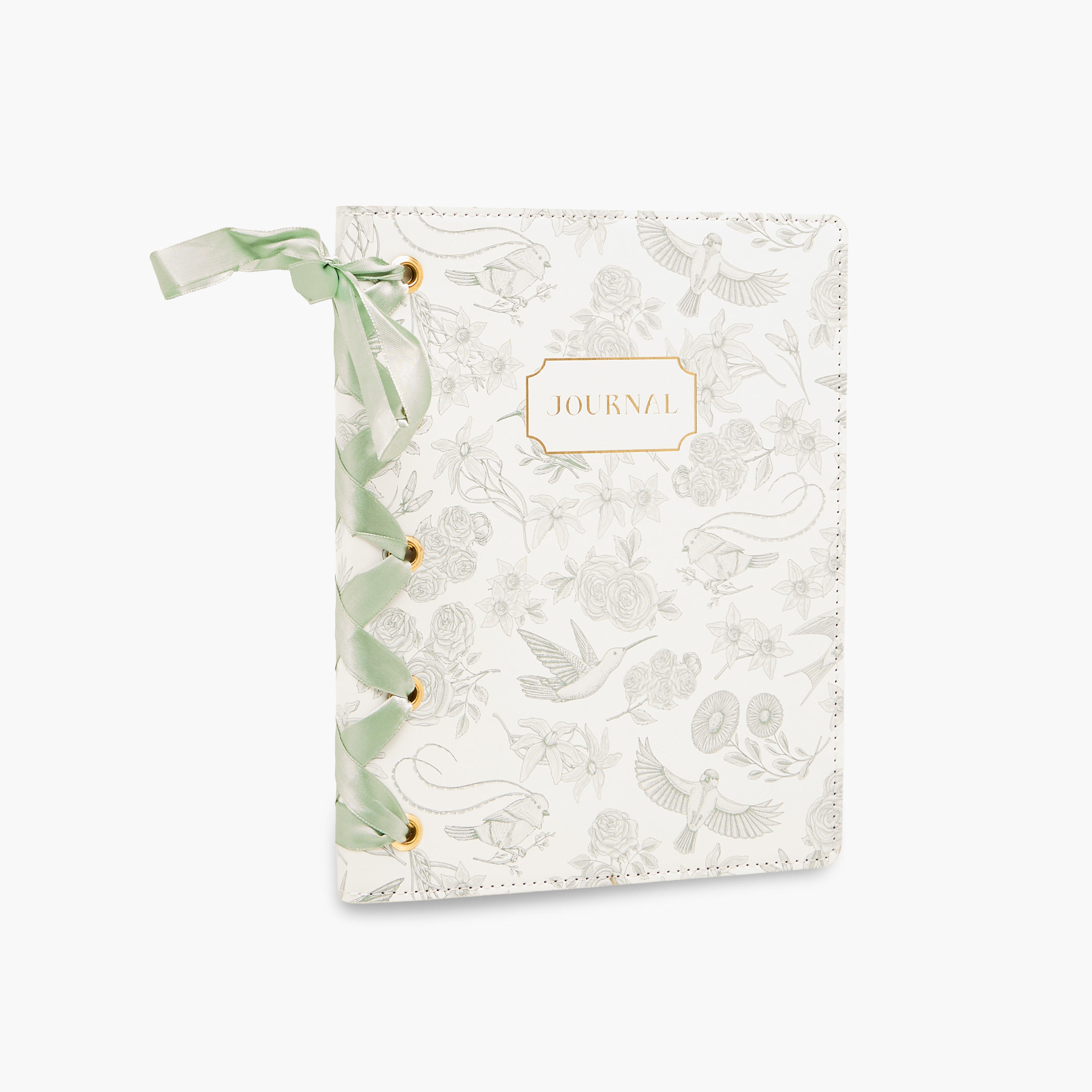 Bird Print Hardcover Journal with Ribbon Binding - 80 Pages-school-stationery-notebooks-image-2