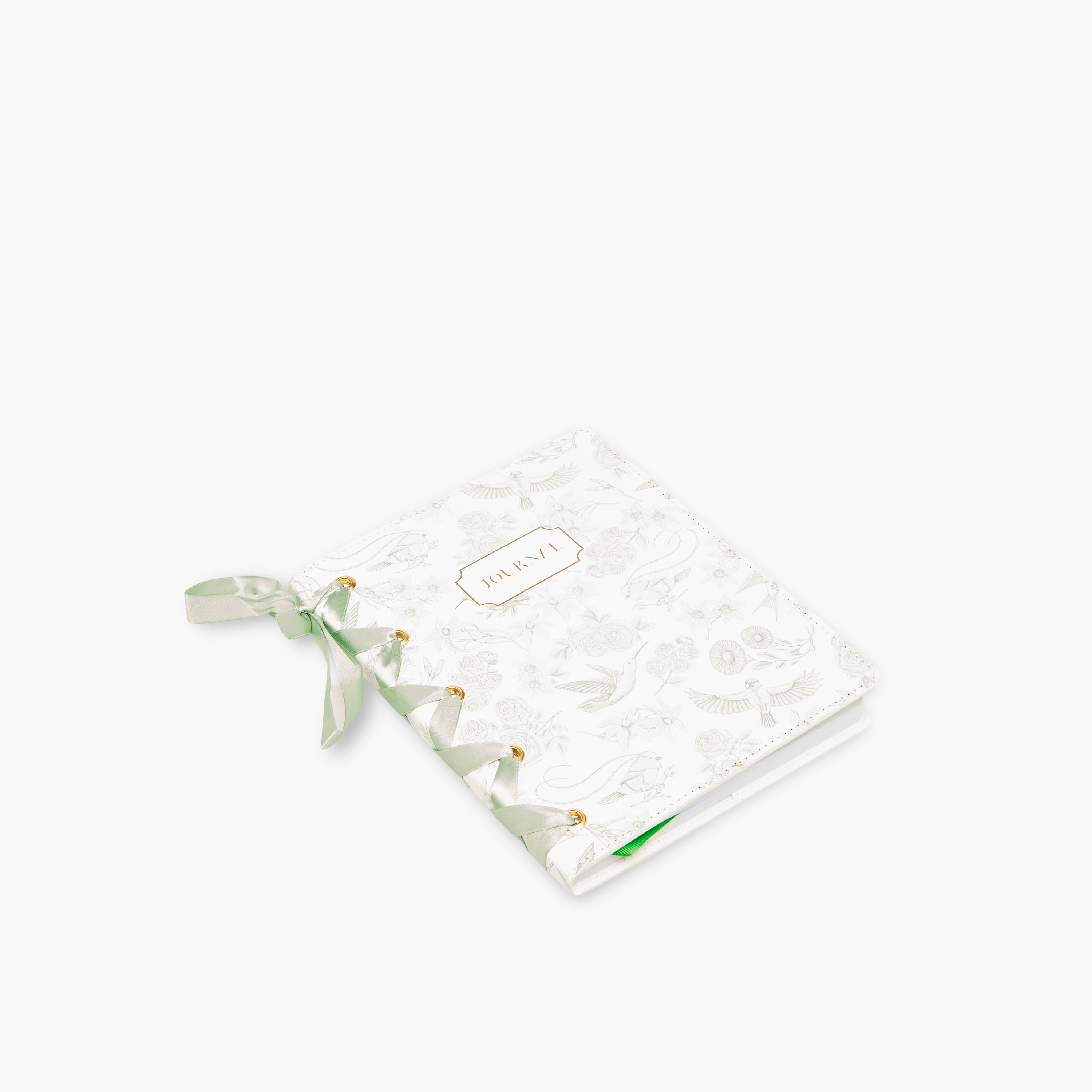 Bird Print Hardcover Journal with Ribbon Binding - 80 Pages-school-stationery-notebooks-image-3