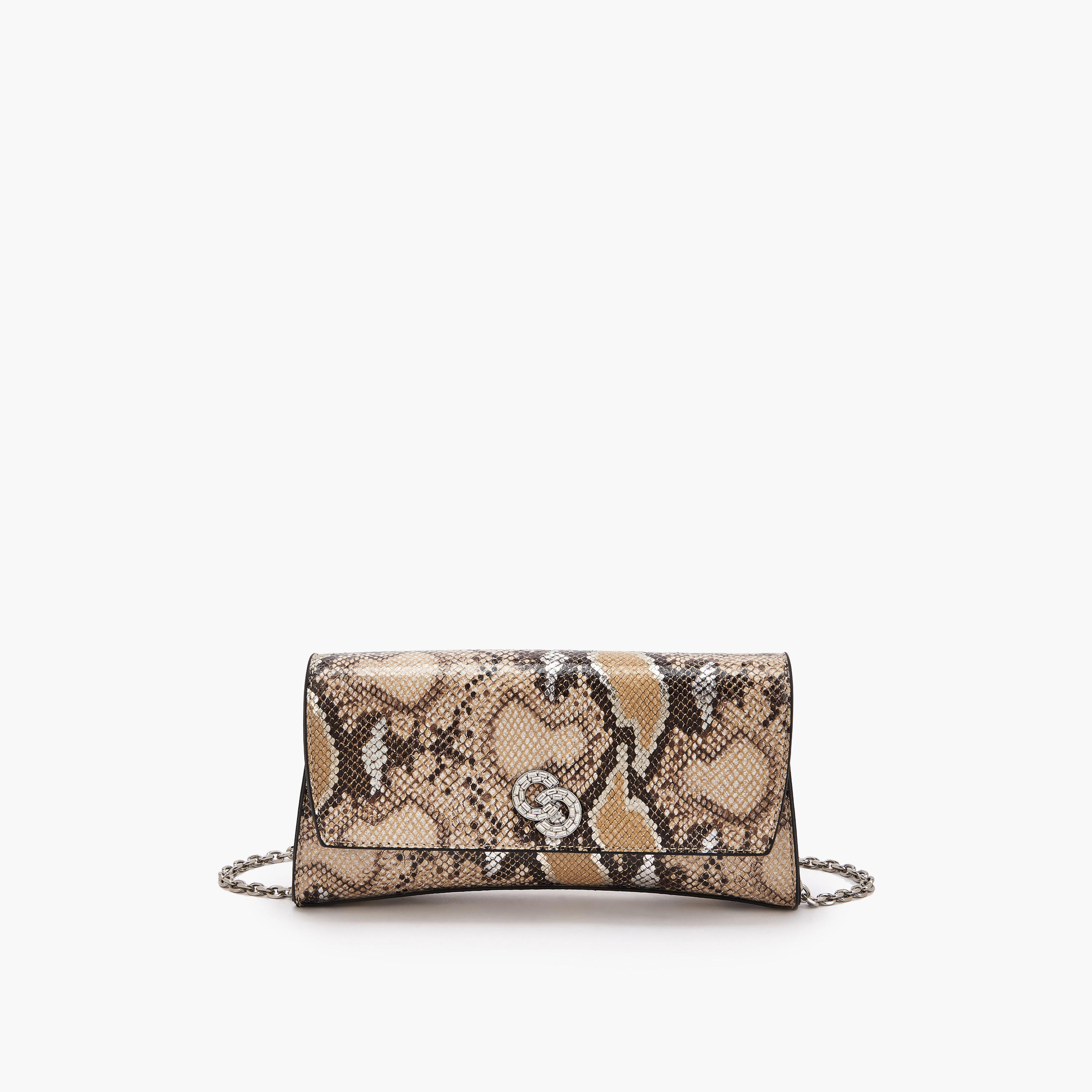 Celeste Animal Print Clutch with Chain Strap-women-bagsandwallets-handbags-image-1