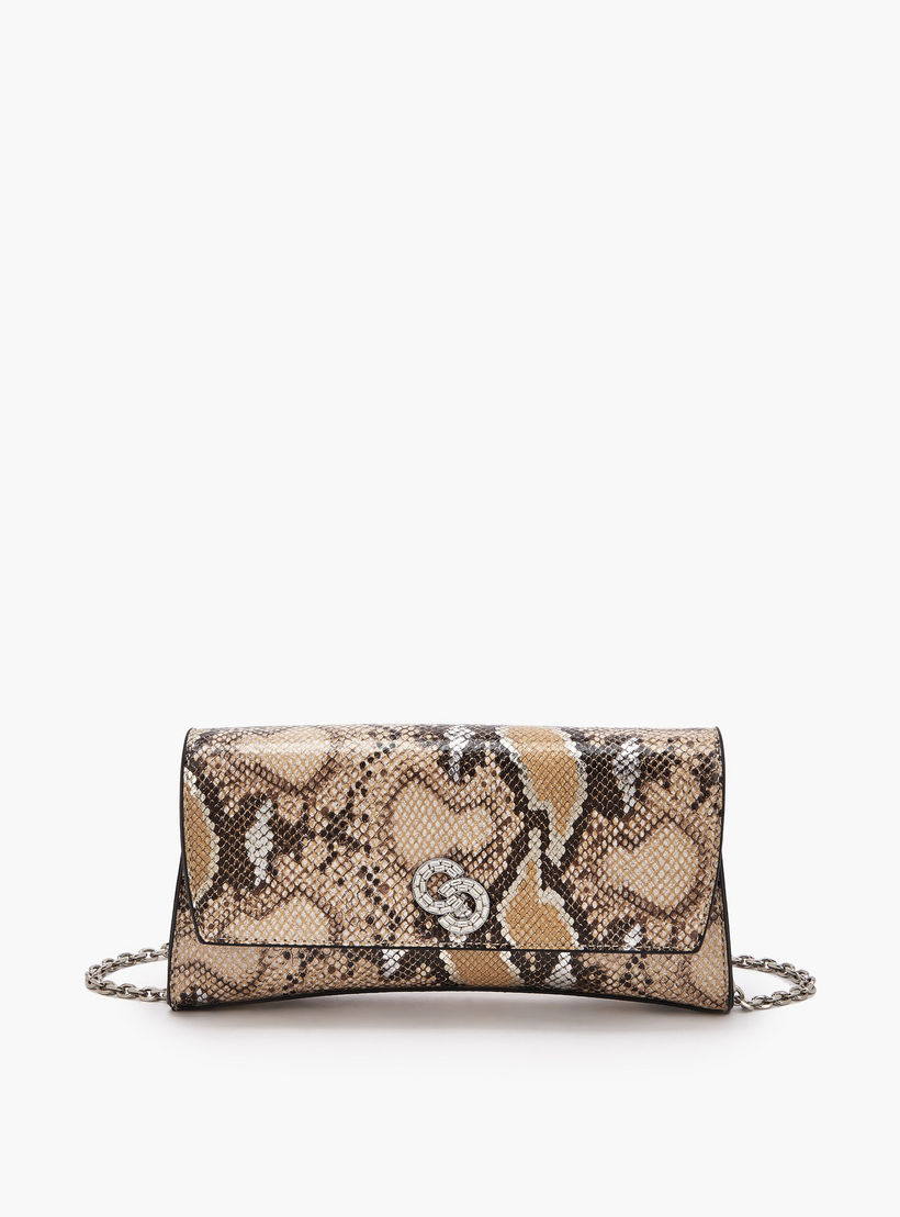 شنطة كلاتش بطبعات حيوانات وبحزام سلسلة من سيليست-women-bagsandwallets-handbags-image-1