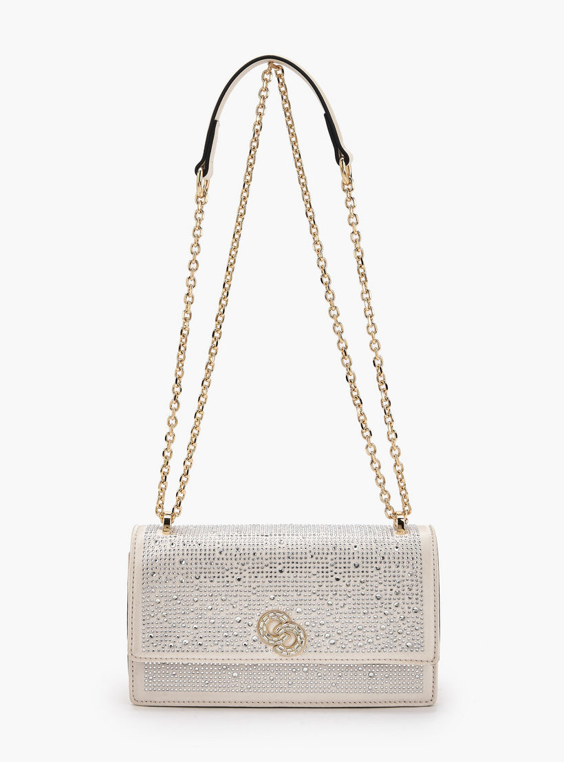 Celeste Embellished Crossbody Bag with Chain Strap-women-bagsandwallets-handbags-image-1