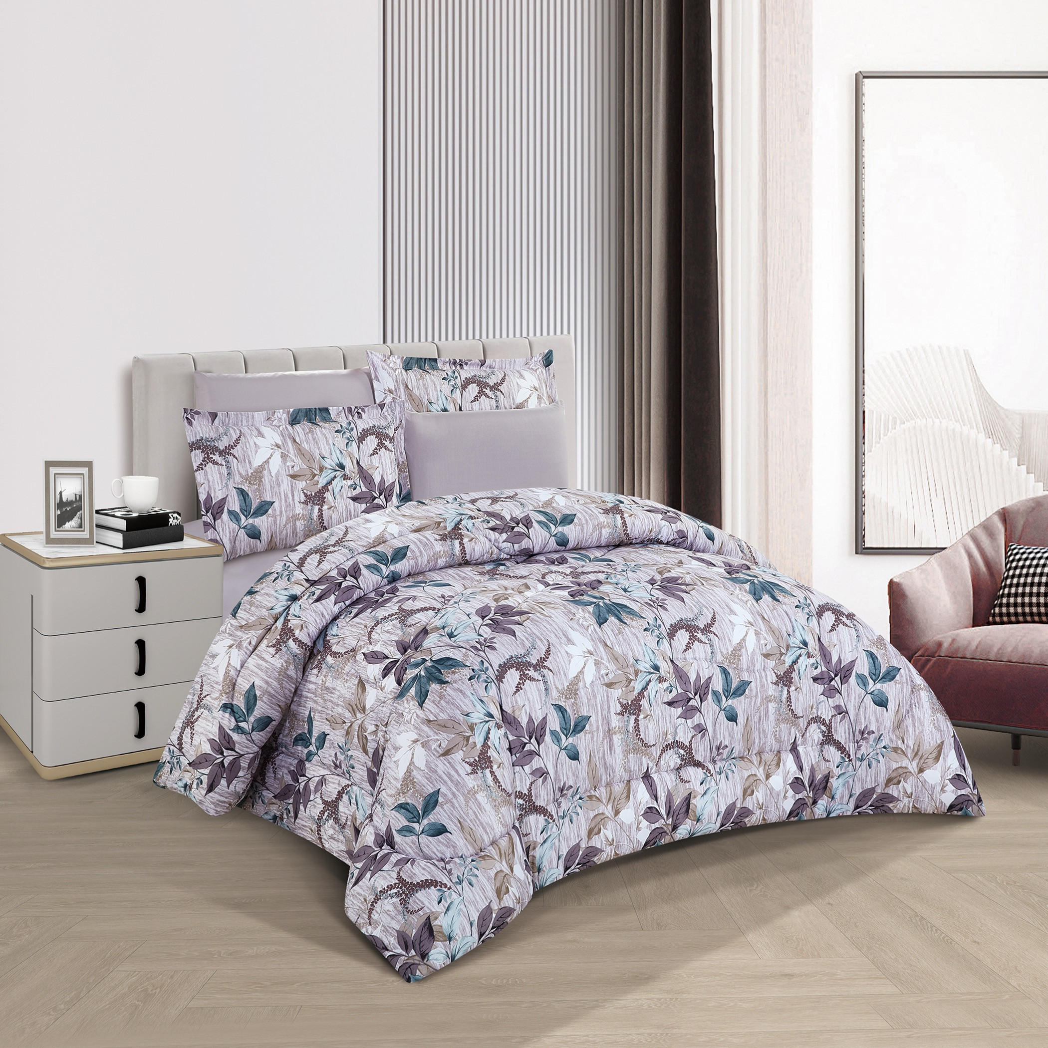 Printed Reversible Comforter King Set-household-bedding-comfortersandbedspreads-comforters-image-1