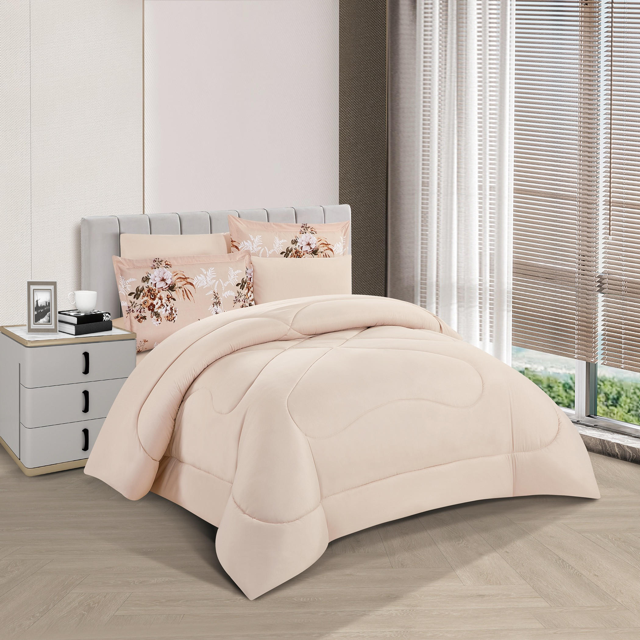Floral Reversible Comforter King Set-household-bedding-comfortersandbedspreads-comforters-image-2