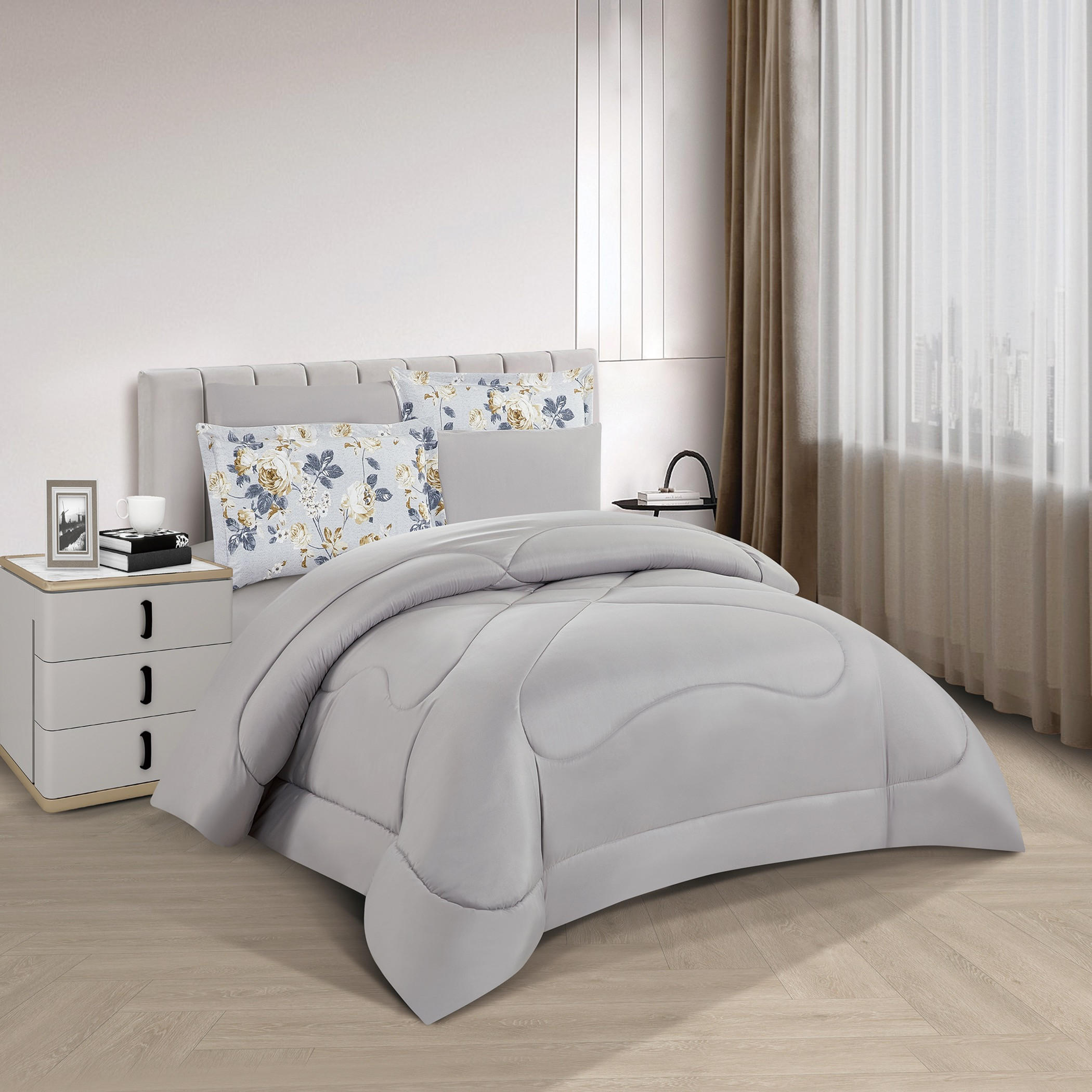 Floral Reversible Comforter King Set-household-bedding-comfortersandbedspreads-comforters-image-2