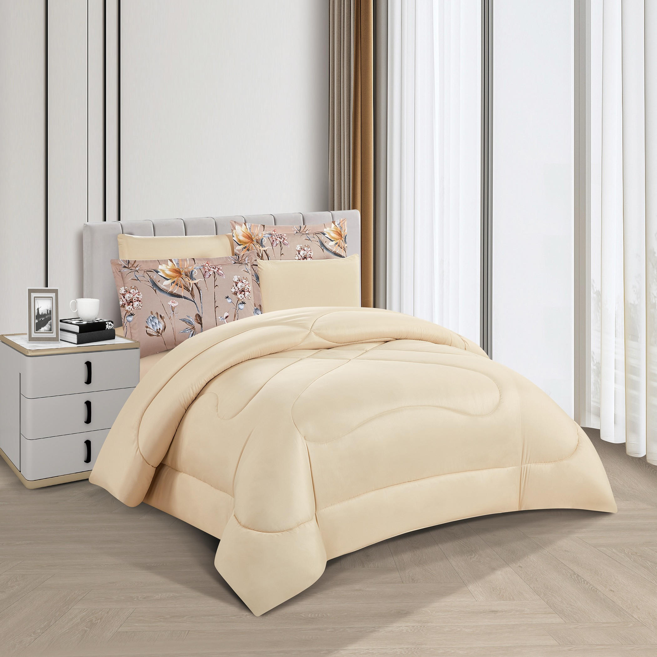Floral Reversible Comforter King Set-household-bedding-comfortersandbedspreads-comforters-image-2