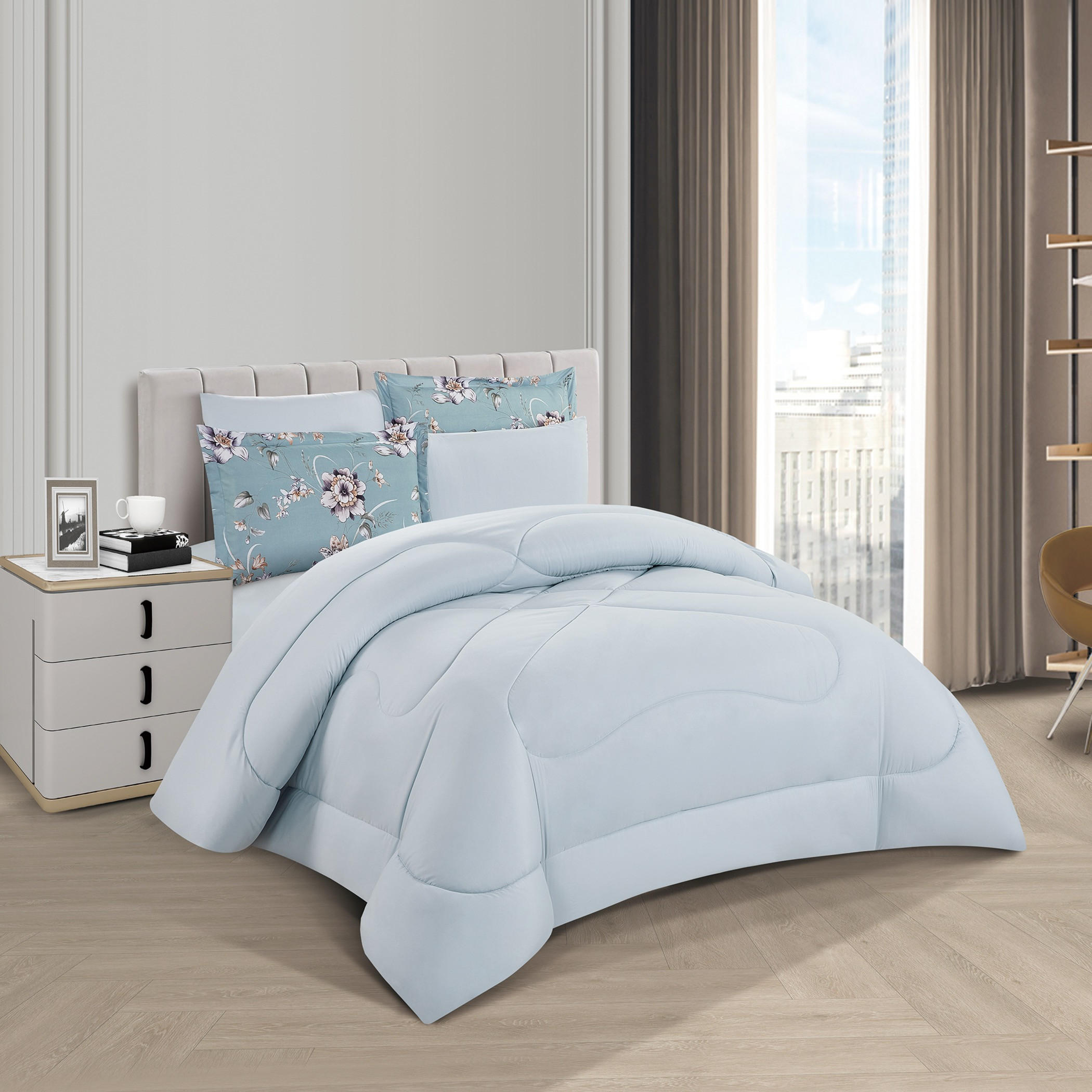 Floral Reversible Comforter King Set-household-bedding-comfortersandbedspreads-comforters-image-2