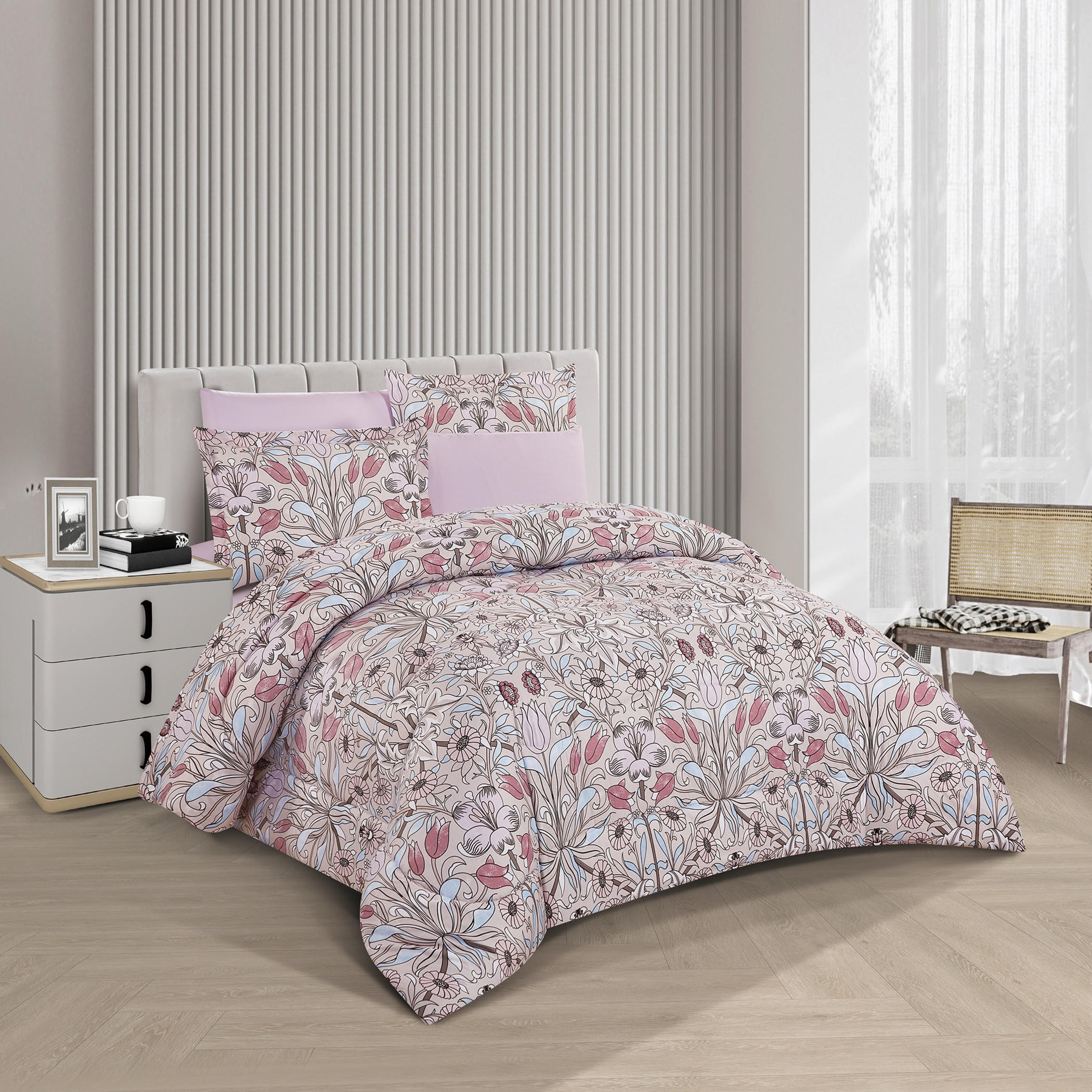 Printed Reversible Comforter King Set-household-bedding-comfortersandbedspreads-comforters-image-1