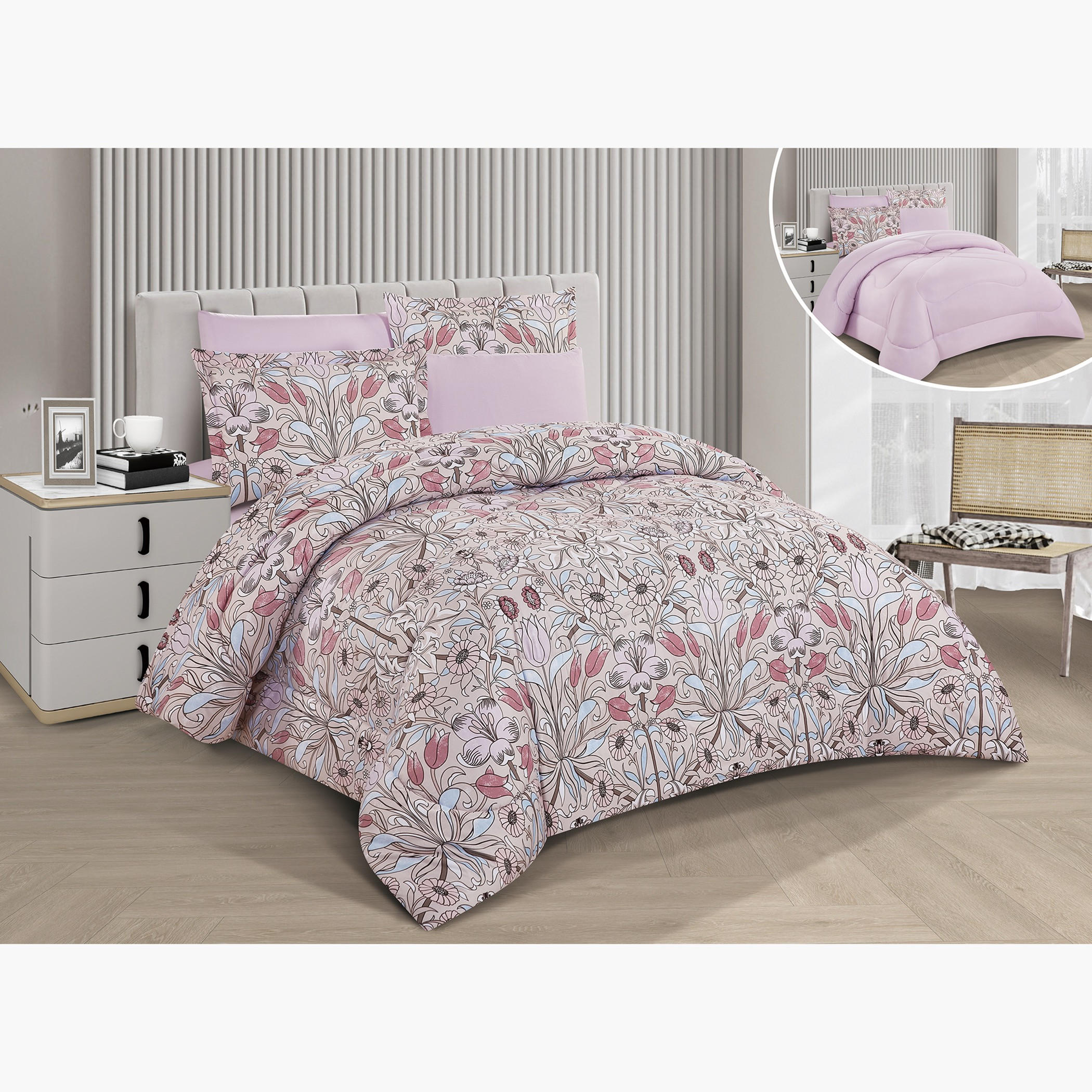 Printed Reversible Comforter King Set-household-bedding-comfortersandbedspreads-comforters-image-7