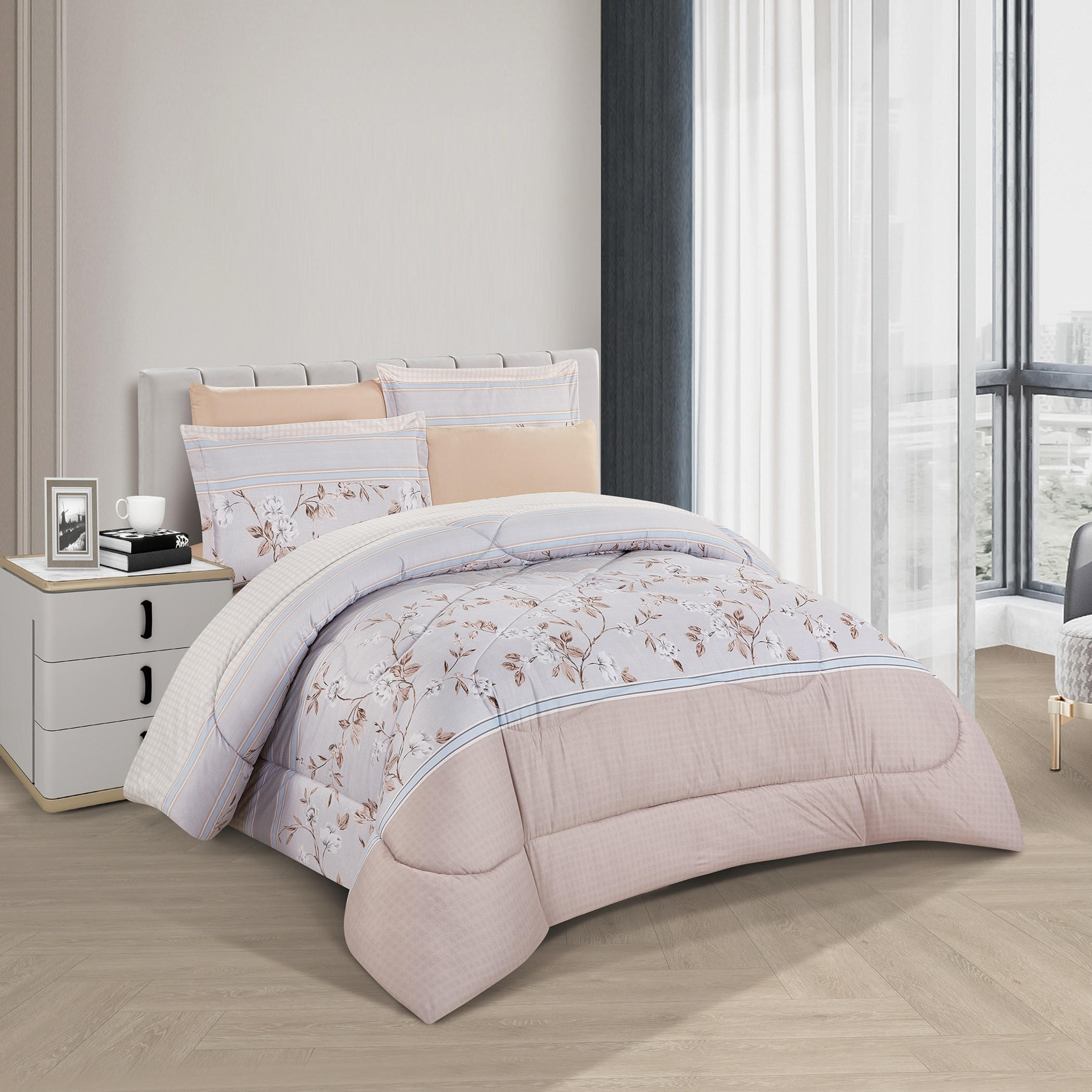Printed Reversible Comforter King Set-household-bedding-comfortersandbedspreads-comforters-image-1