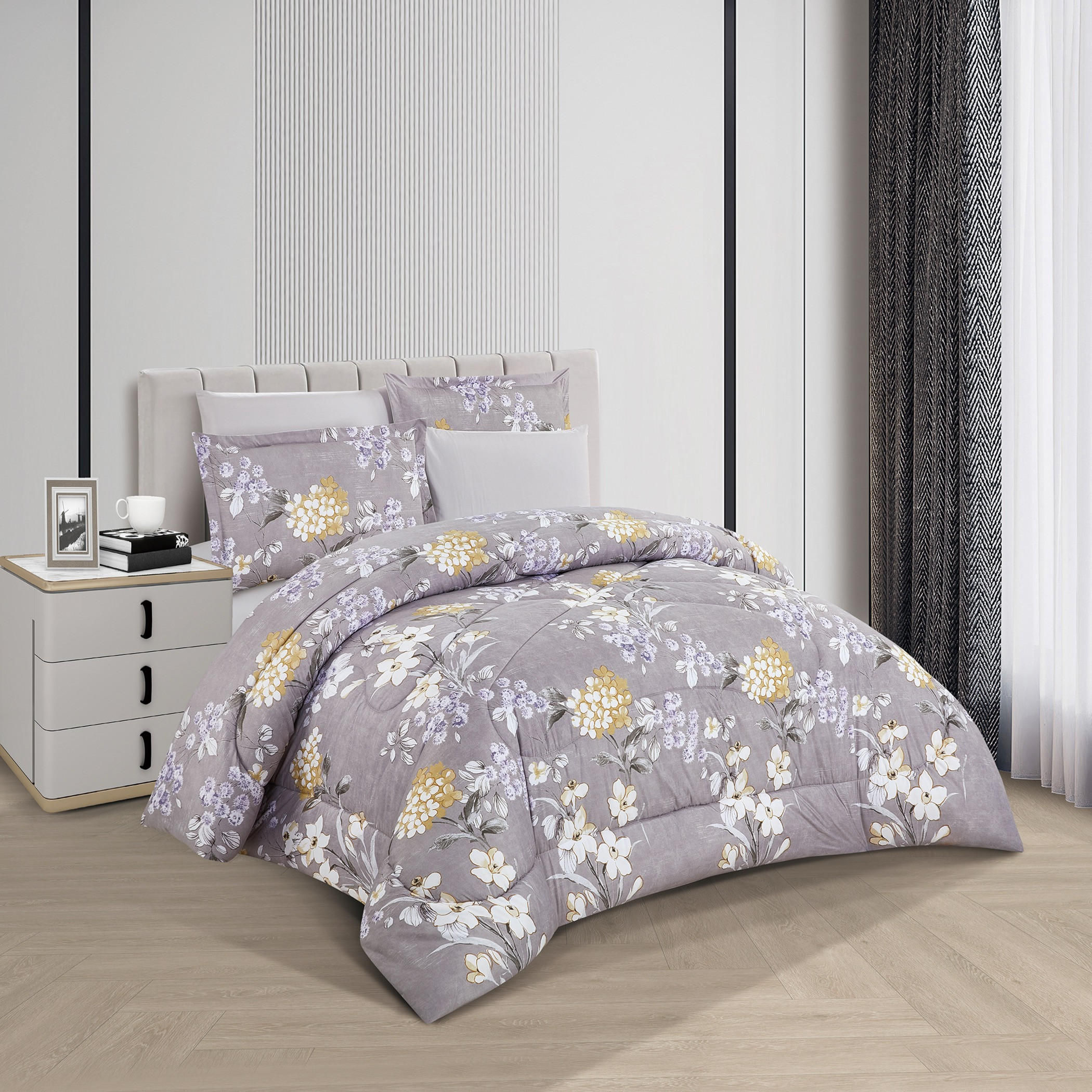 Floral Reversible Comforter King Set-household-bedding-comfortersandbedspreads-comforters-image-2