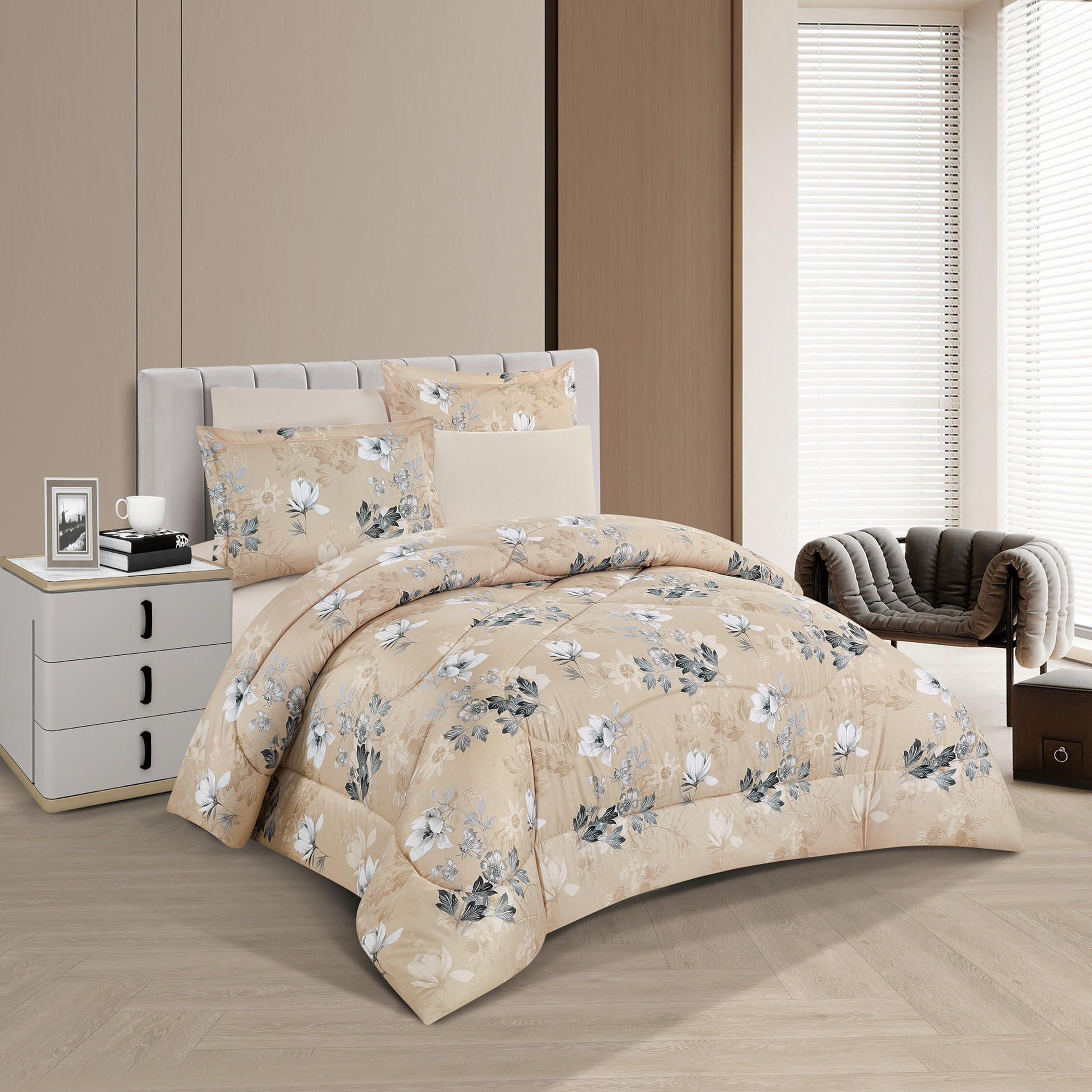 Floral Reversible Comforter King Set-household-bedding-comfortersandbedspreads-comforters-image-2