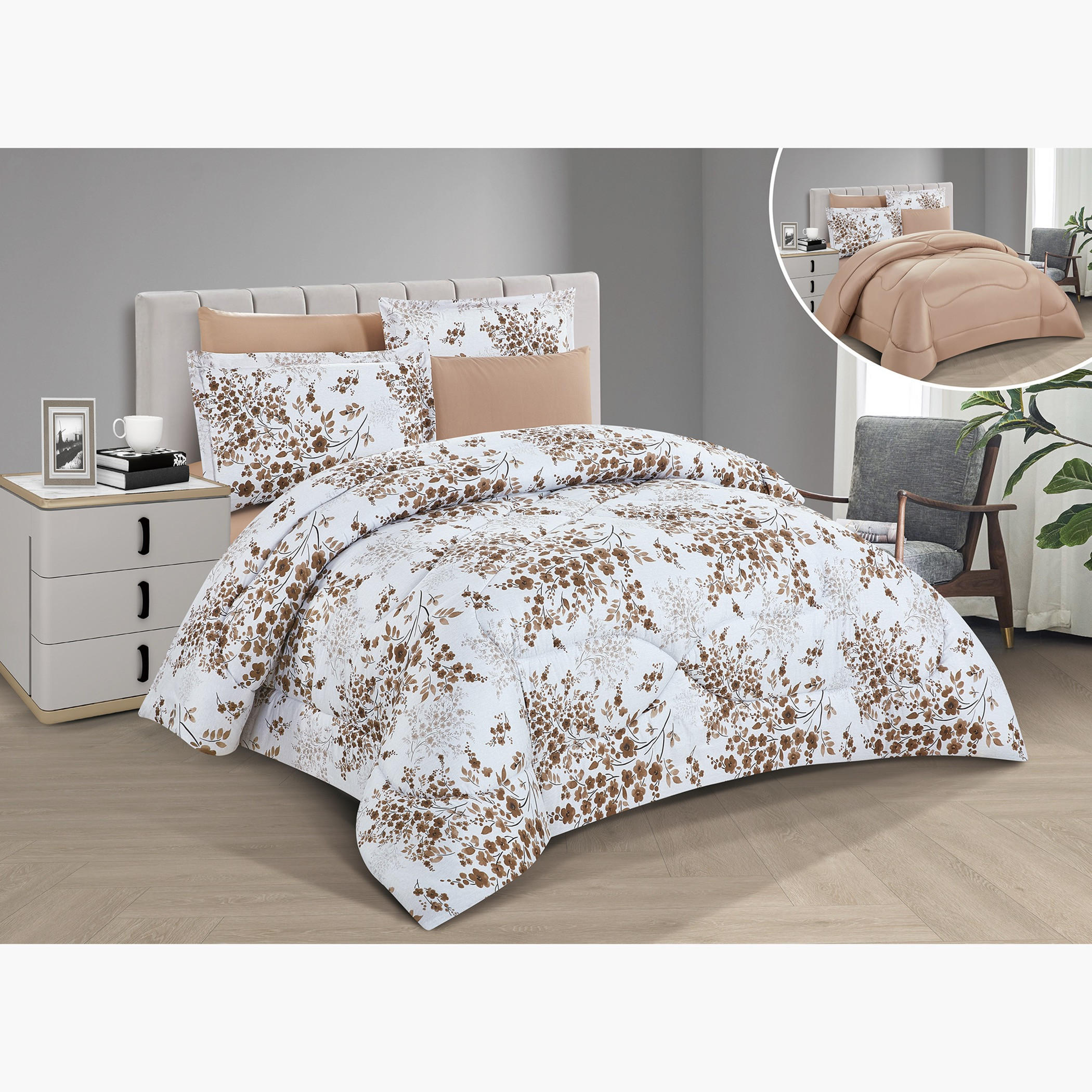 Printed Reversible Comforter King Set-household-bedding-comfortersandbedspreads-comforters-image-1
