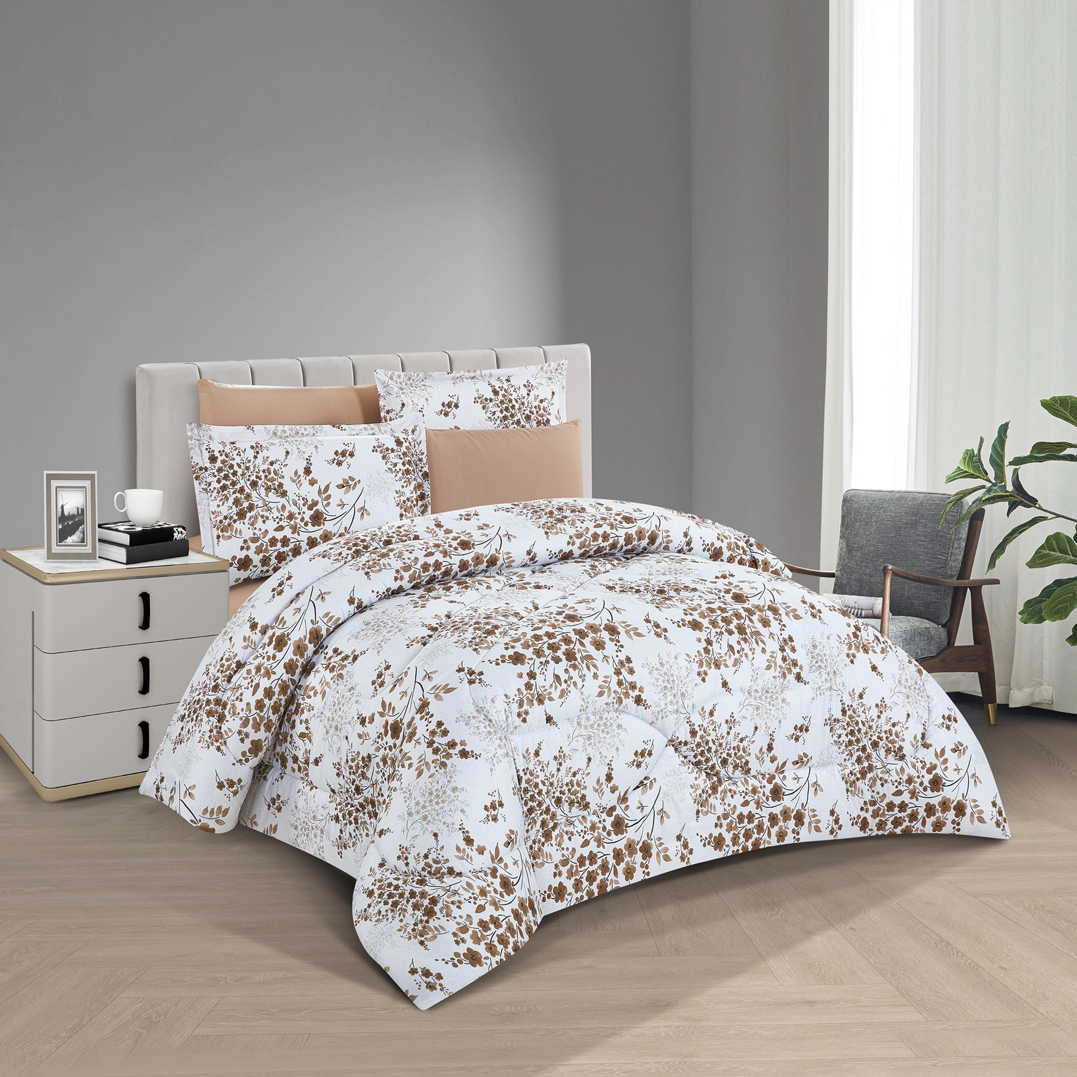 طقم لحاف مطبوع وجهين كينج-household-bedding-comfortersandbedspreads-comforters-image-2