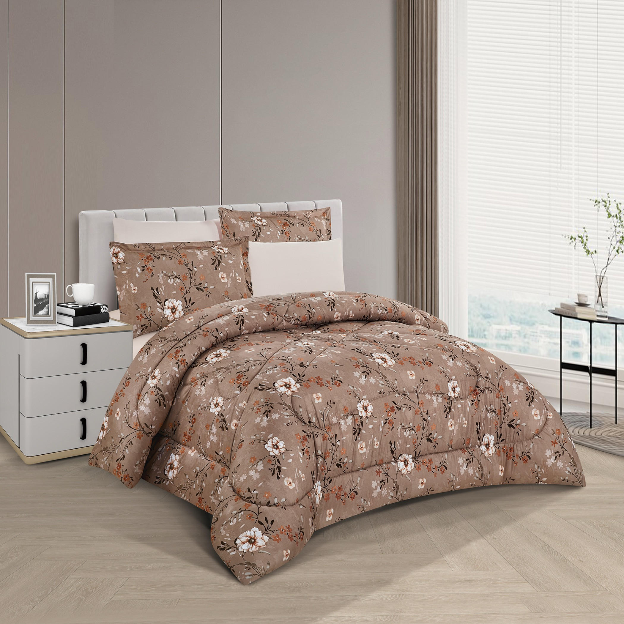 Floral Reversible Comforter King Set-household-bedding-comfortersandbedspreads-comforters-image-2