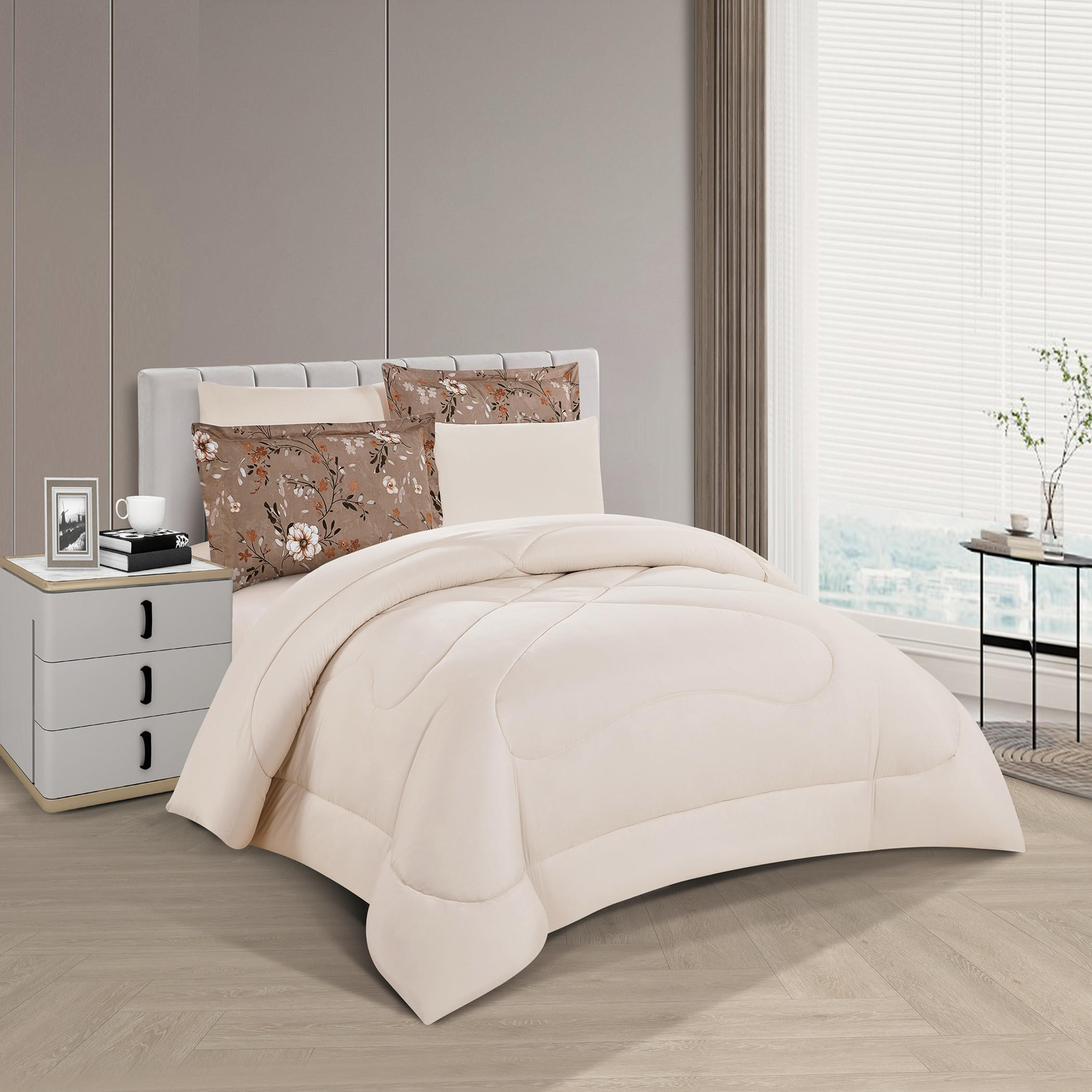 Floral Reversible Comforter King Set-household-bedding-comfortersandbedspreads-comforters-image-3