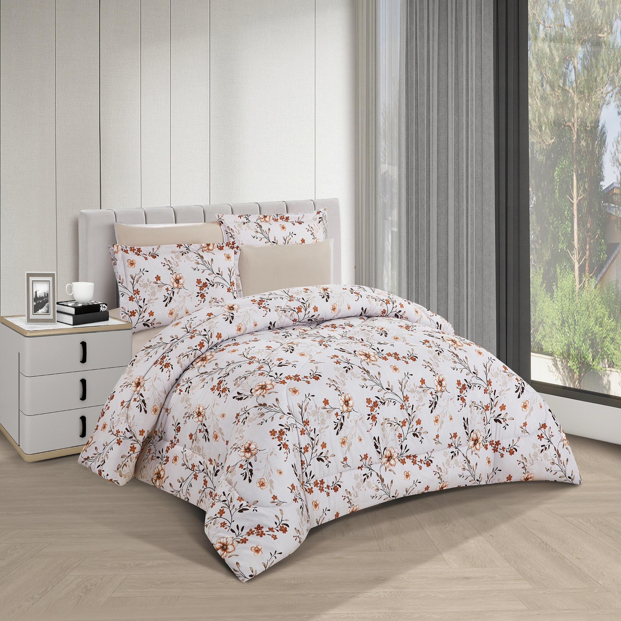Floral Reversible Comforter King Set-household-bedding-comfortersandbedspreads-comforters-image-2