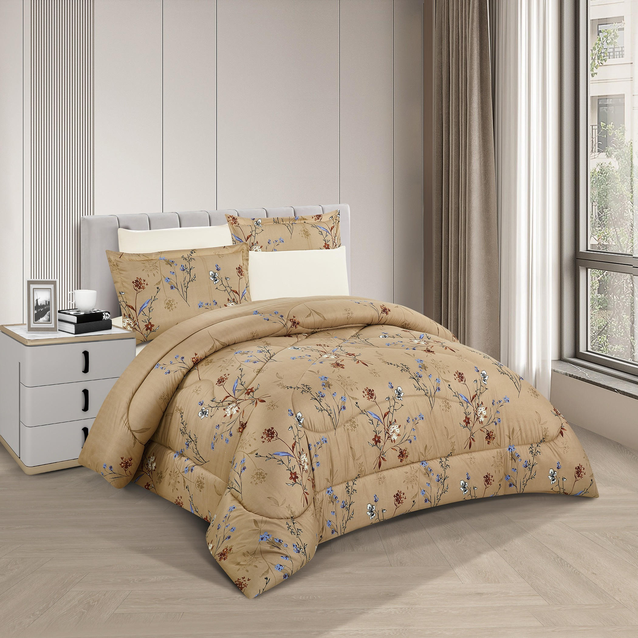 Floral Reversible Comforter King Set-household-bedding-comfortersandbedspreads-comforters-image-2