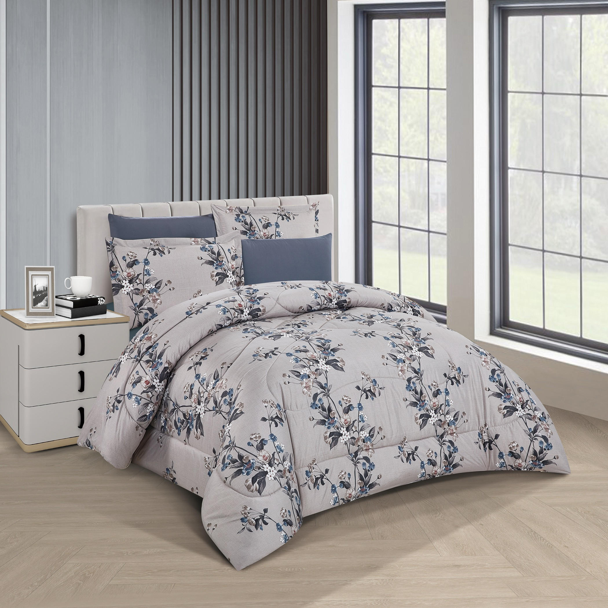 Floral Reversible Comforter King Set-household-bedding-comfortersandbedspreads-comforters-image-2