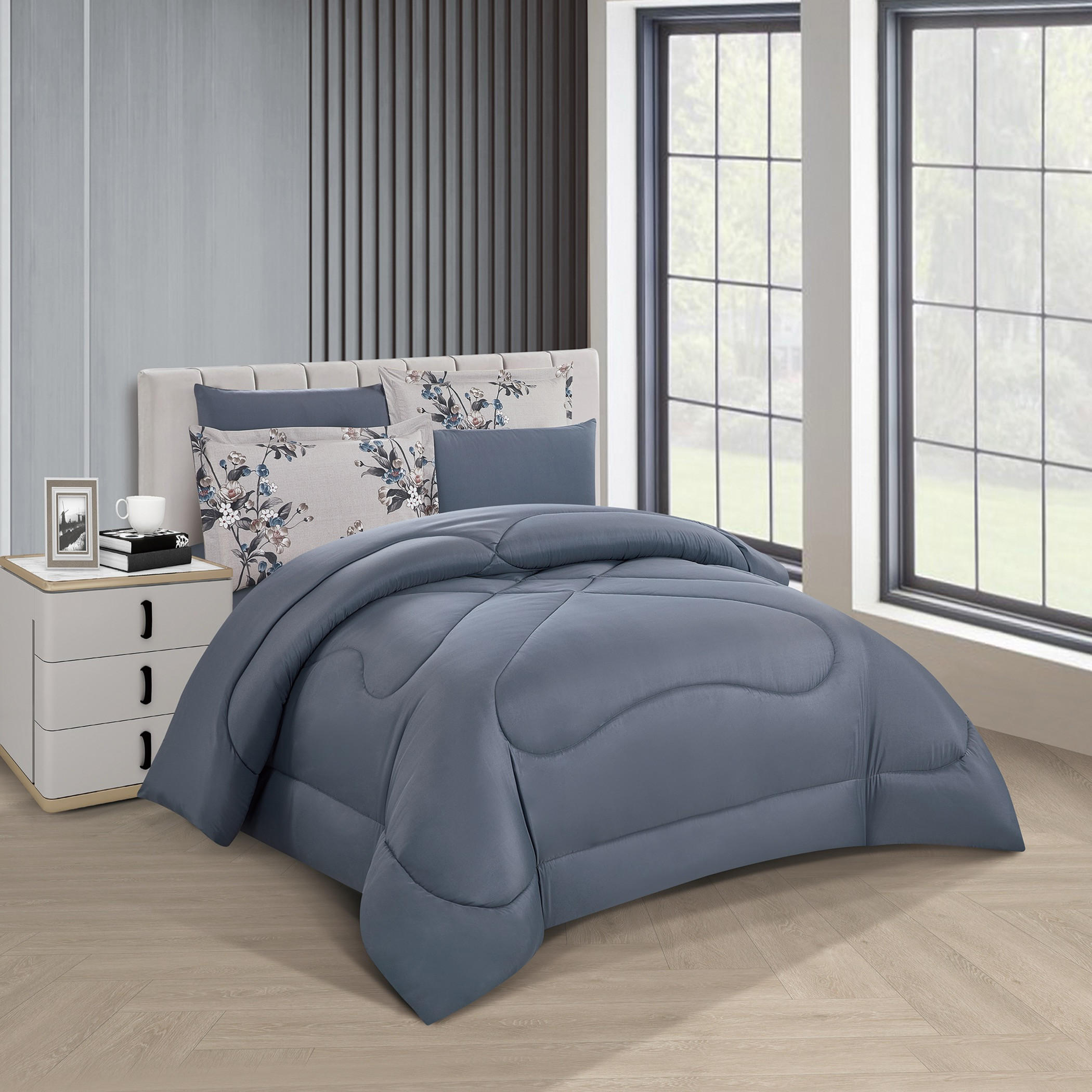 Floral Reversible Comforter King Set-household-bedding-comfortersandbedspreads-comforters-image-3