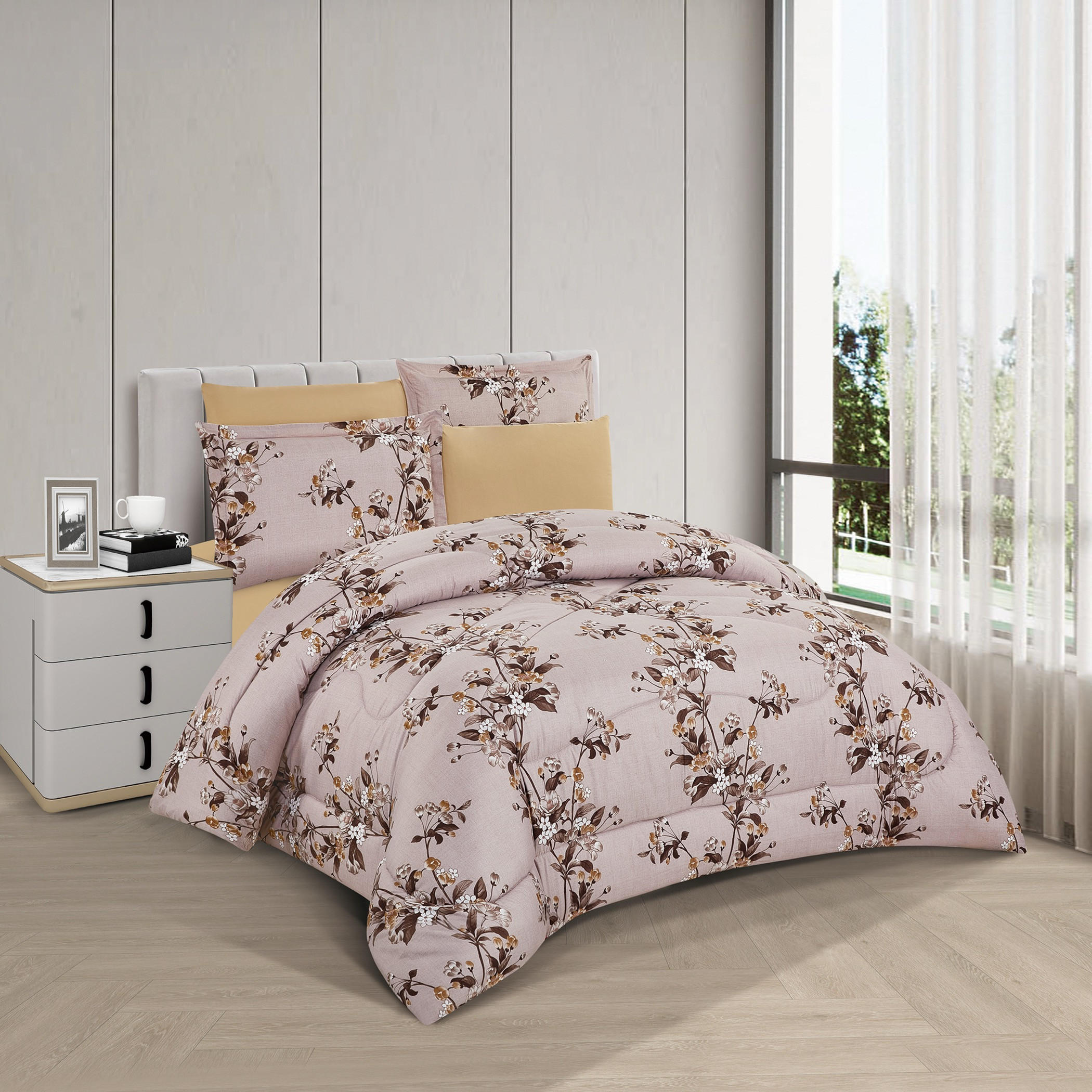 Floral Reversible Comforter King Set-household-bedding-comfortersandbedspreads-comforters-image-2