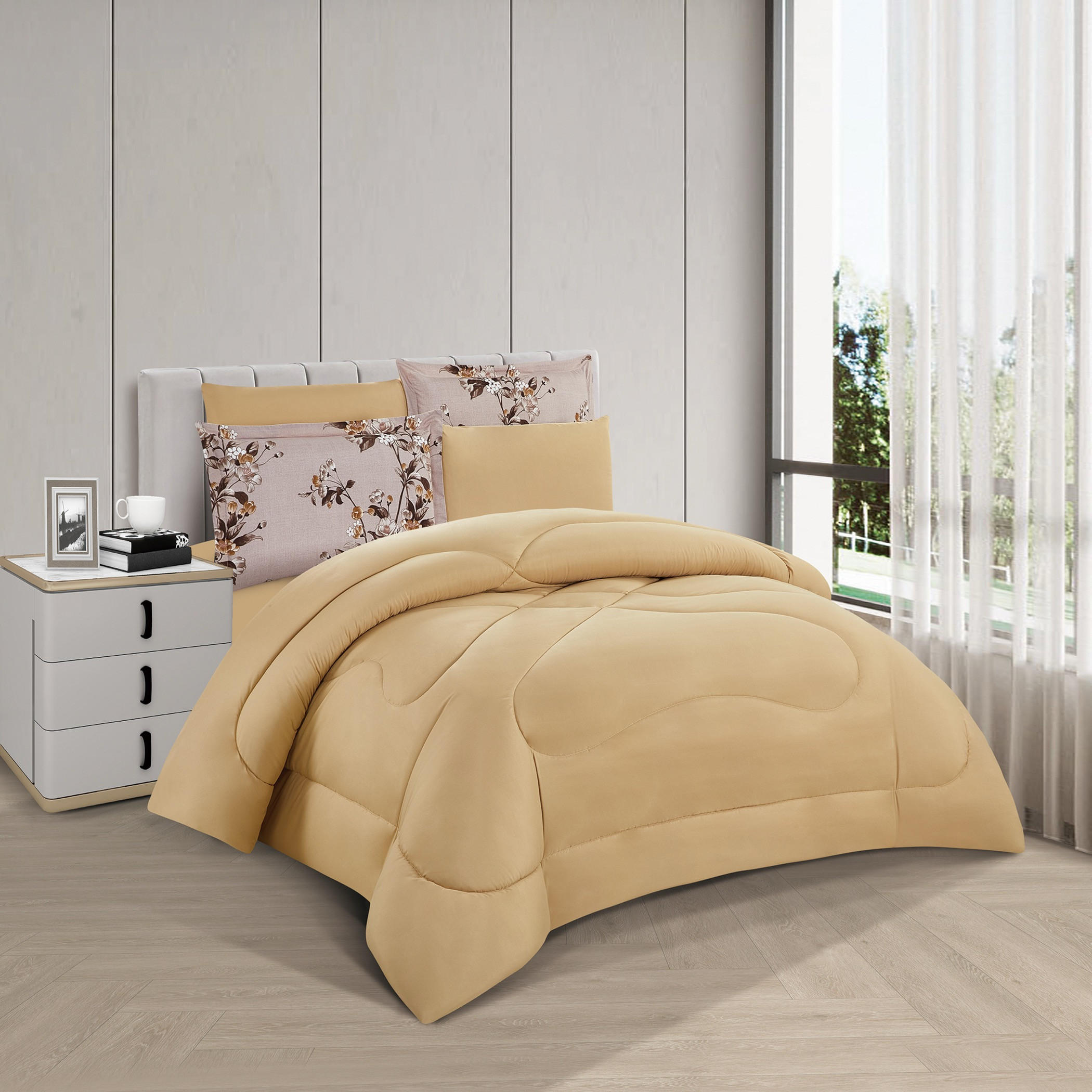 Floral Reversible Comforter King Set-household-bedding-comfortersandbedspreads-comforters-image-3