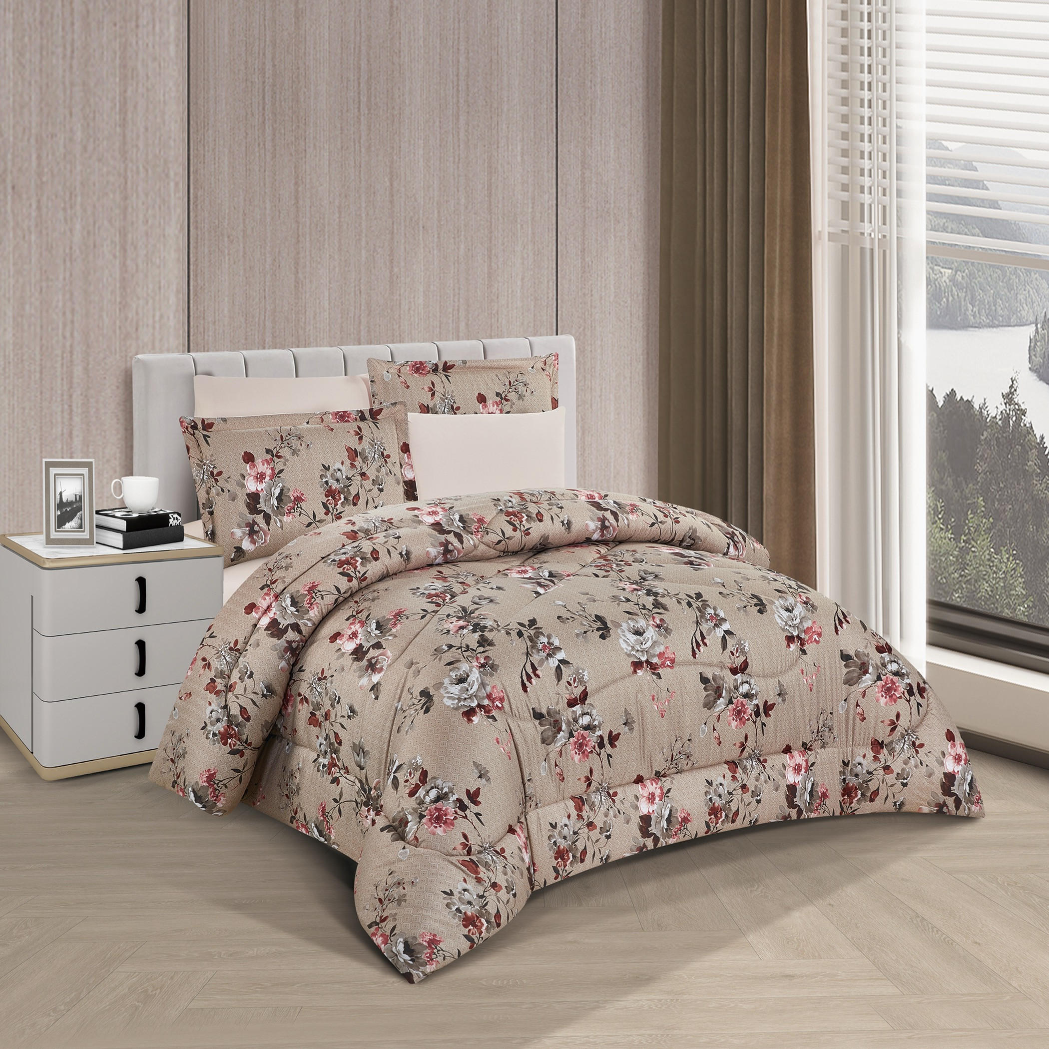 Floral Reversible Comforter King Set-household-bedding-comfortersandbedspreads-comforters-image-2