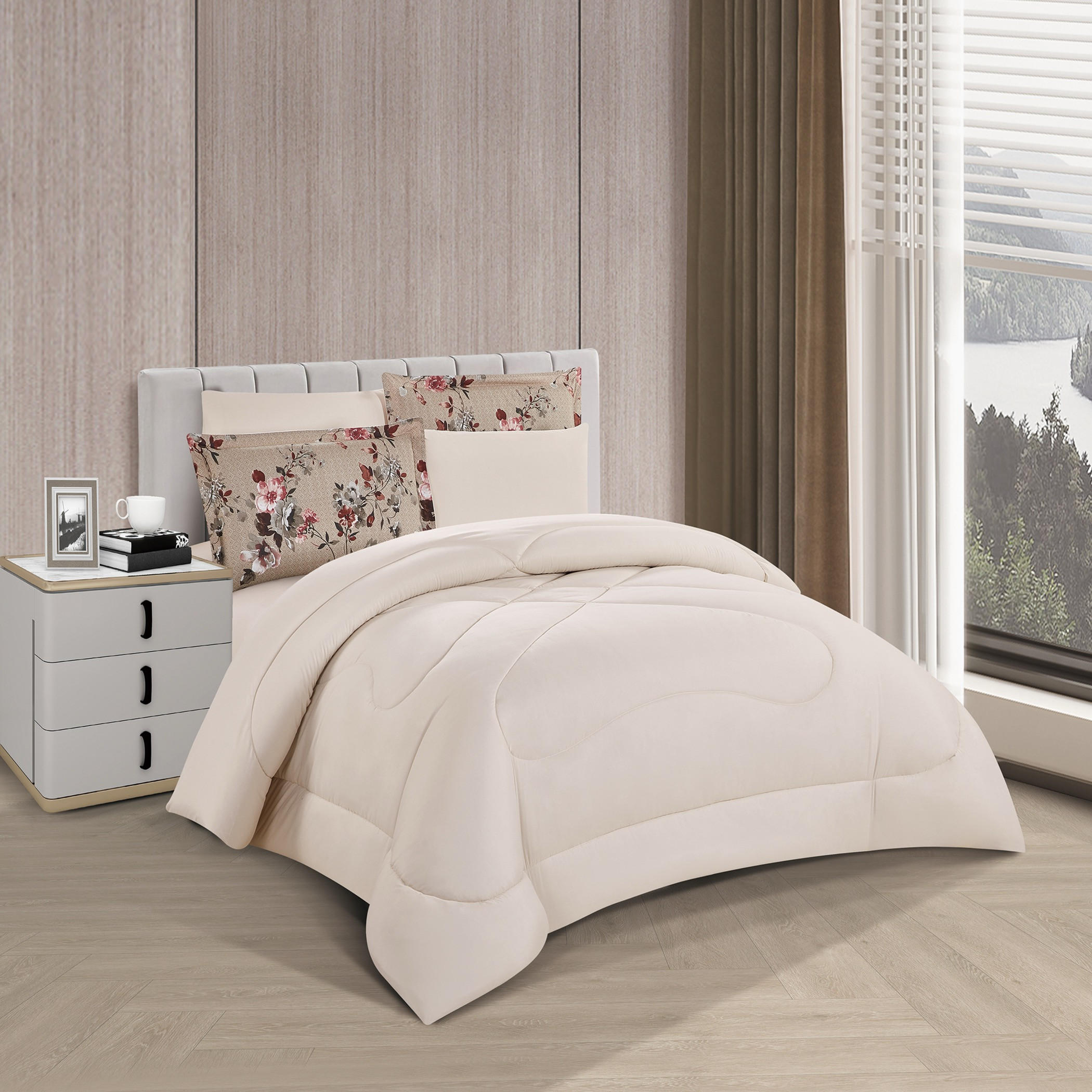 Floral Reversible Comforter King Set-household-bedding-comfortersandbedspreads-comforters-image-3