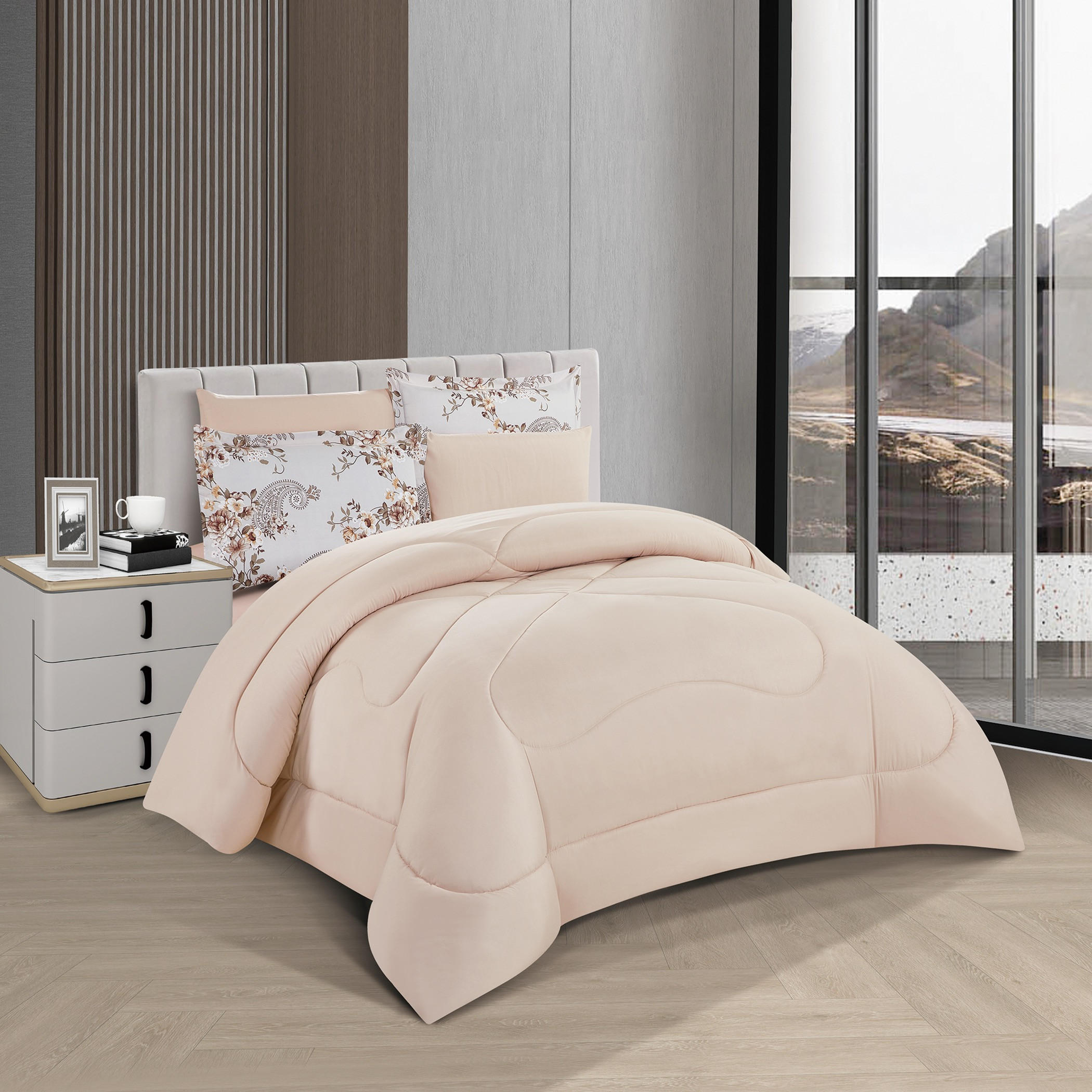 Floral Reversible Comforter King Set-household-bedding-comfortersandbedspreads-comforters-image-3
