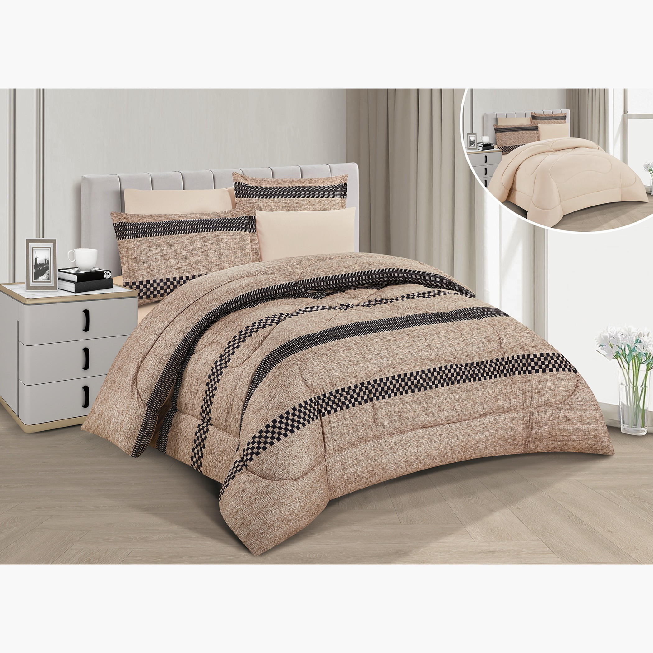 طقم لحاف مطبوع وجهين مزدوج-household-bedding-comfortersandbedspreads-comforters-image-7