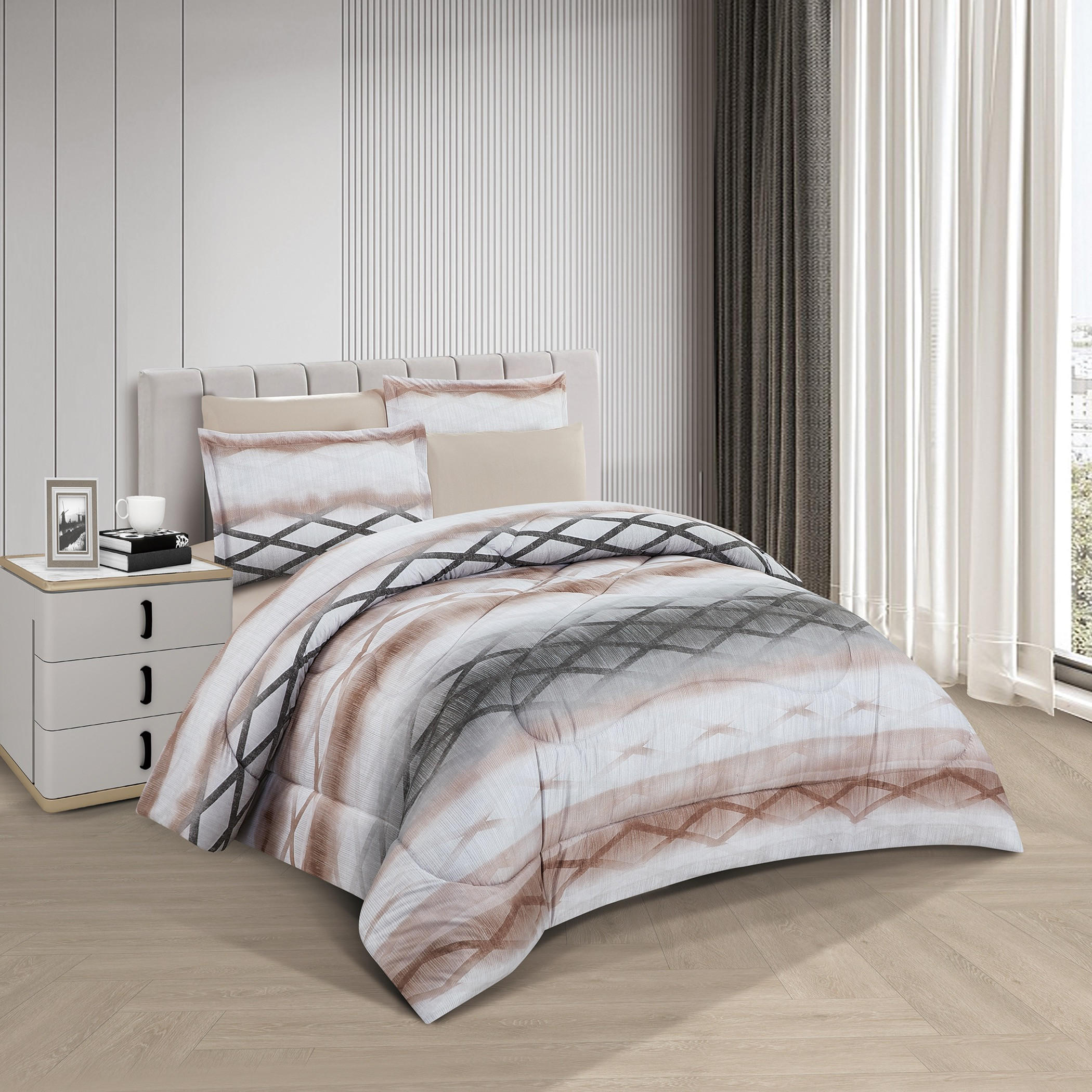 Printed Reversible Comforter Twin Set-household-bedding-comfortersandbedspreads-comforters-image-1