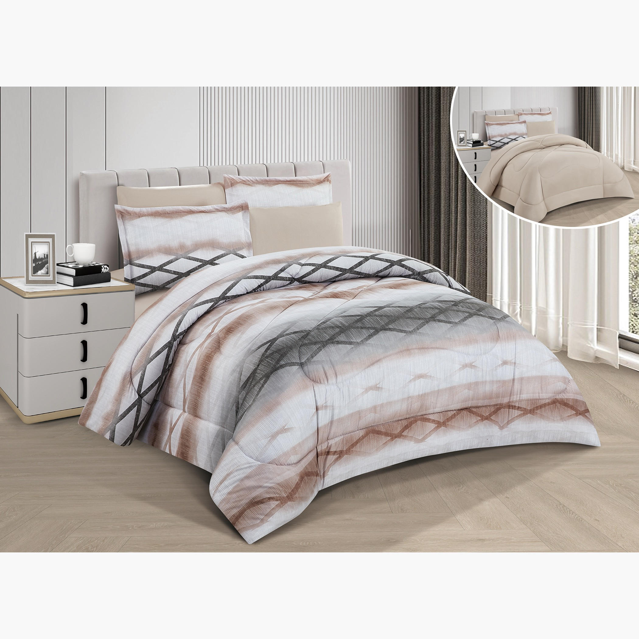 طقم لحاف مزدوج مطبوع قابل للعكس-household-bedding-comfortersandbedspreads-comforters-image-3