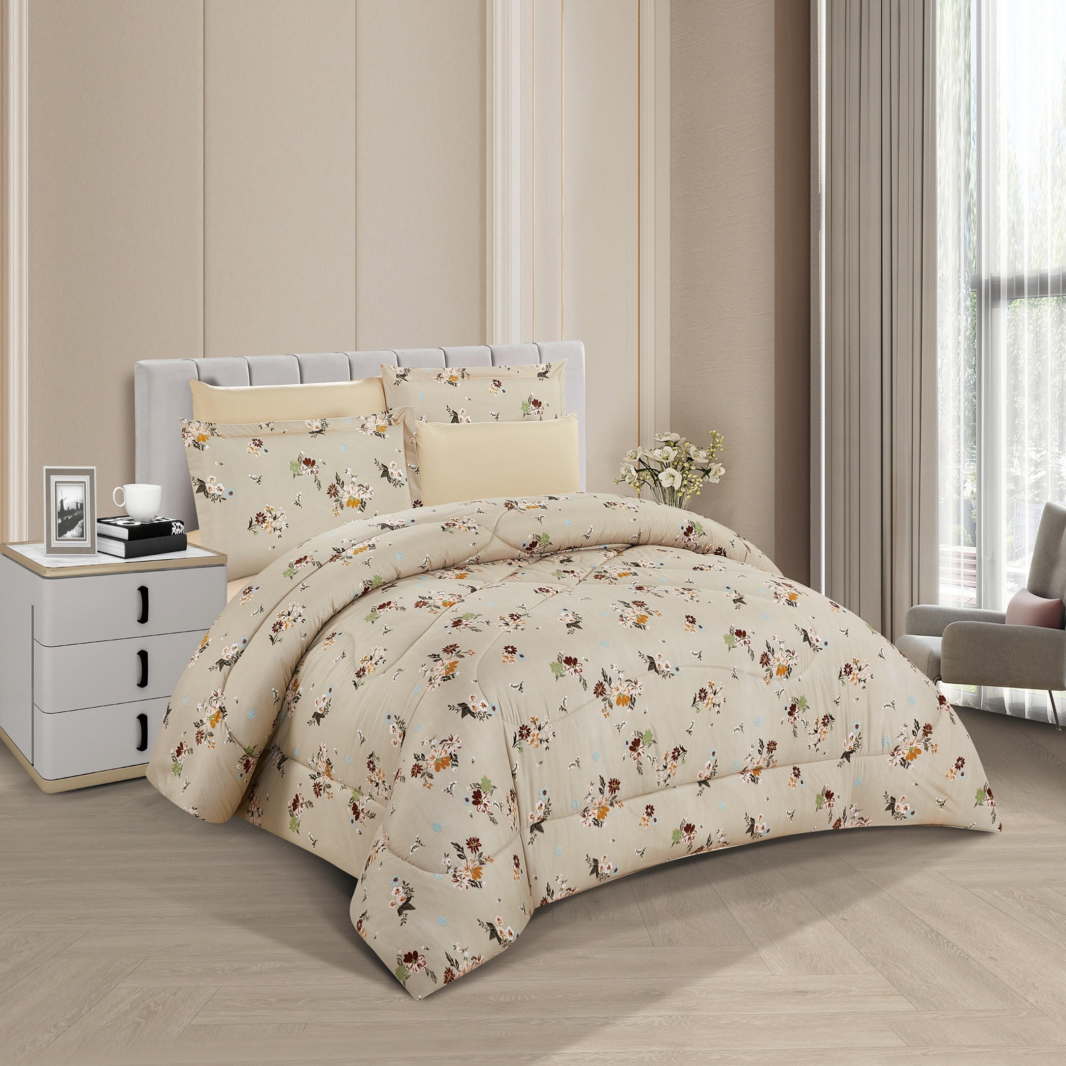 Floral Reversible Comforter Twin Set-household-bedding-comfortersandbedspreads-comforters-image-2