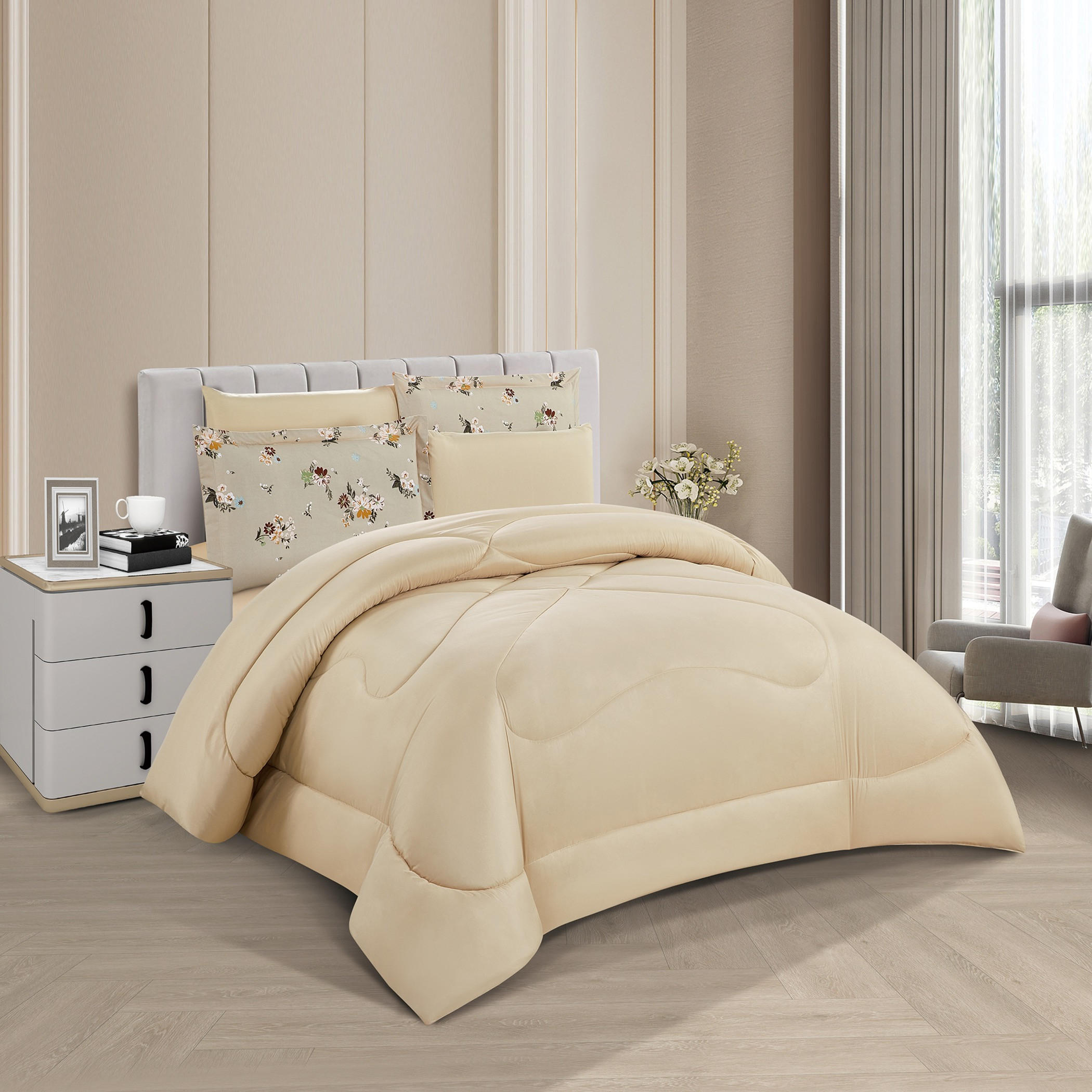 Floral Reversible Comforter Twin Set-household-bedding-comfortersandbedspreads-comforters-image-3